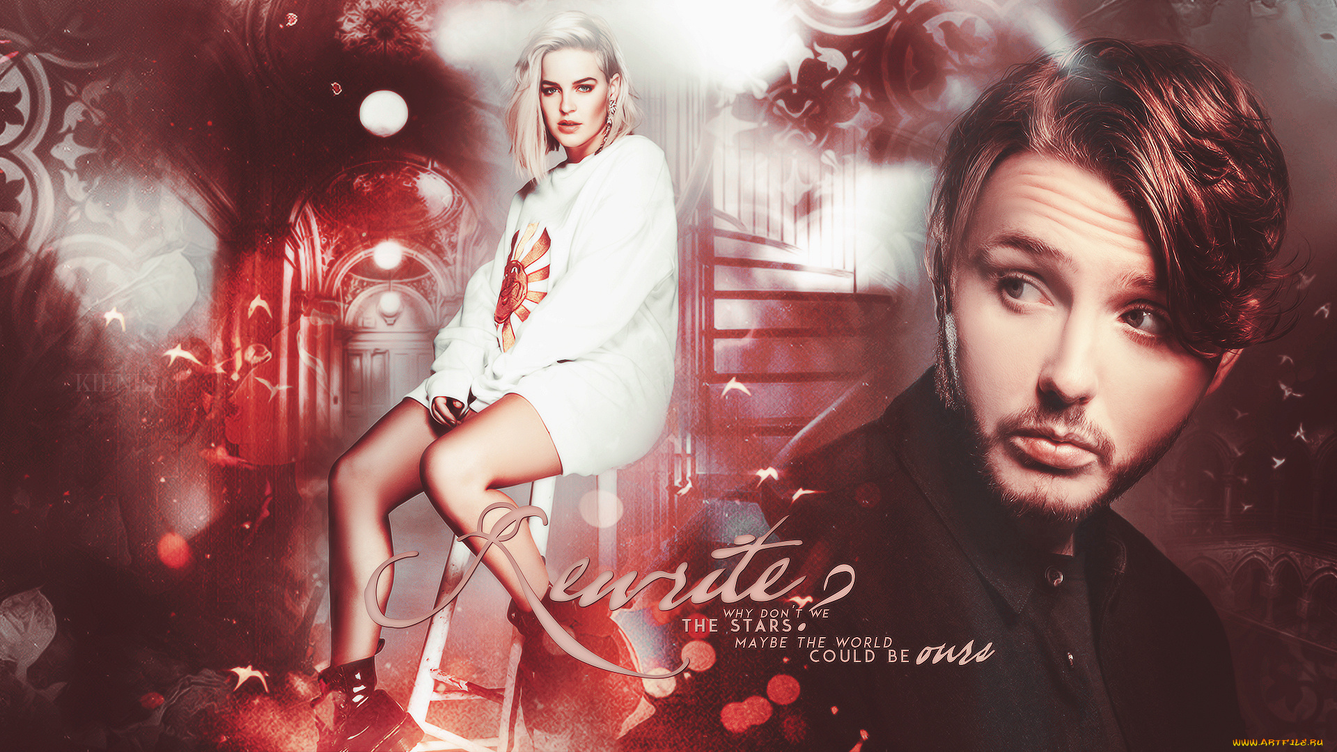 anne-marie, , james, arthur, музыка, -другое, девушка, взгляд, фон, мужчина