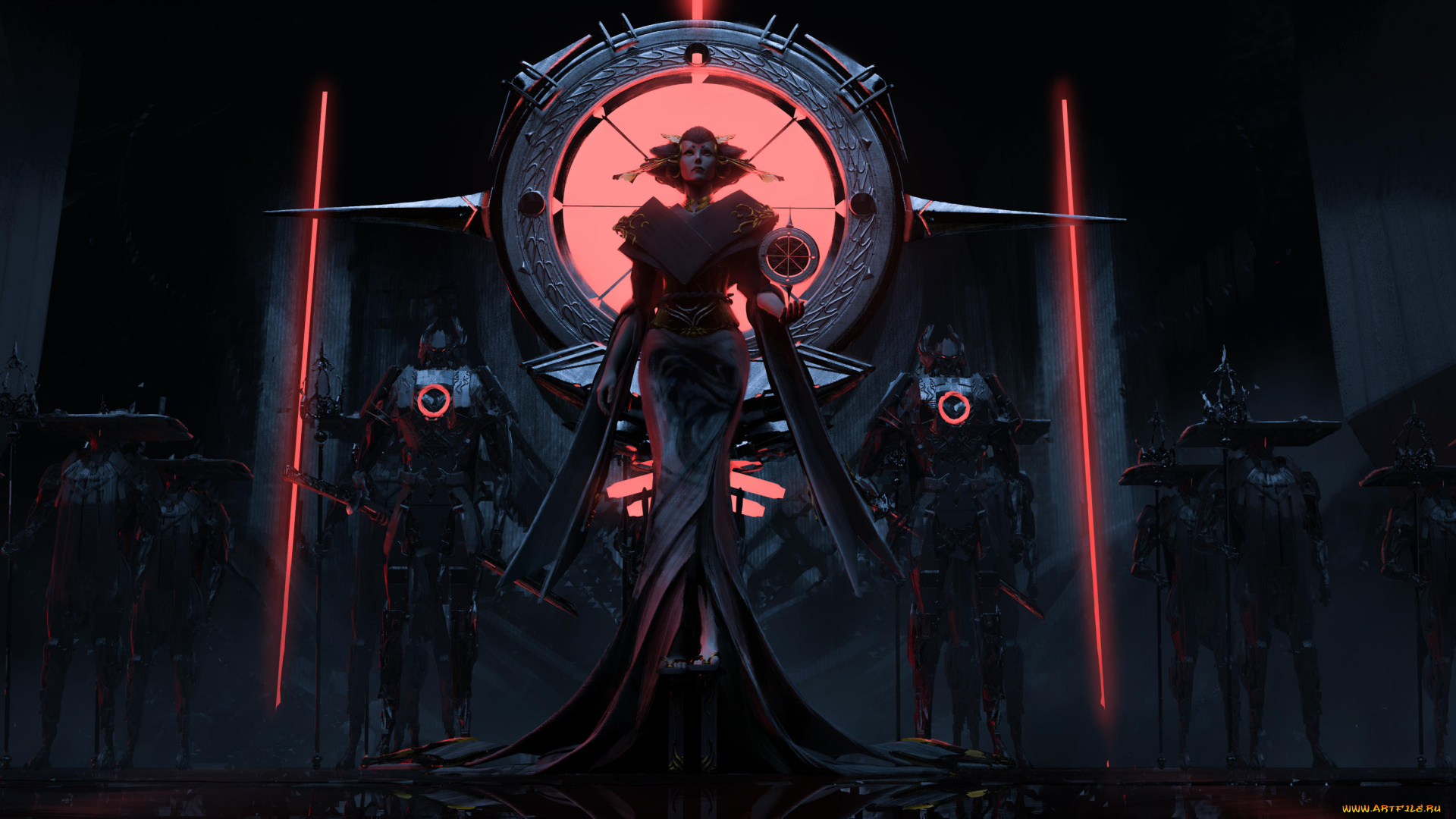 фэнтези, красавицы, и, чудовища, существа, взгляд, фон, девушка