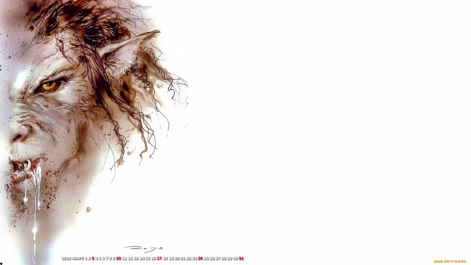 календари, фэнтези, существо, демон