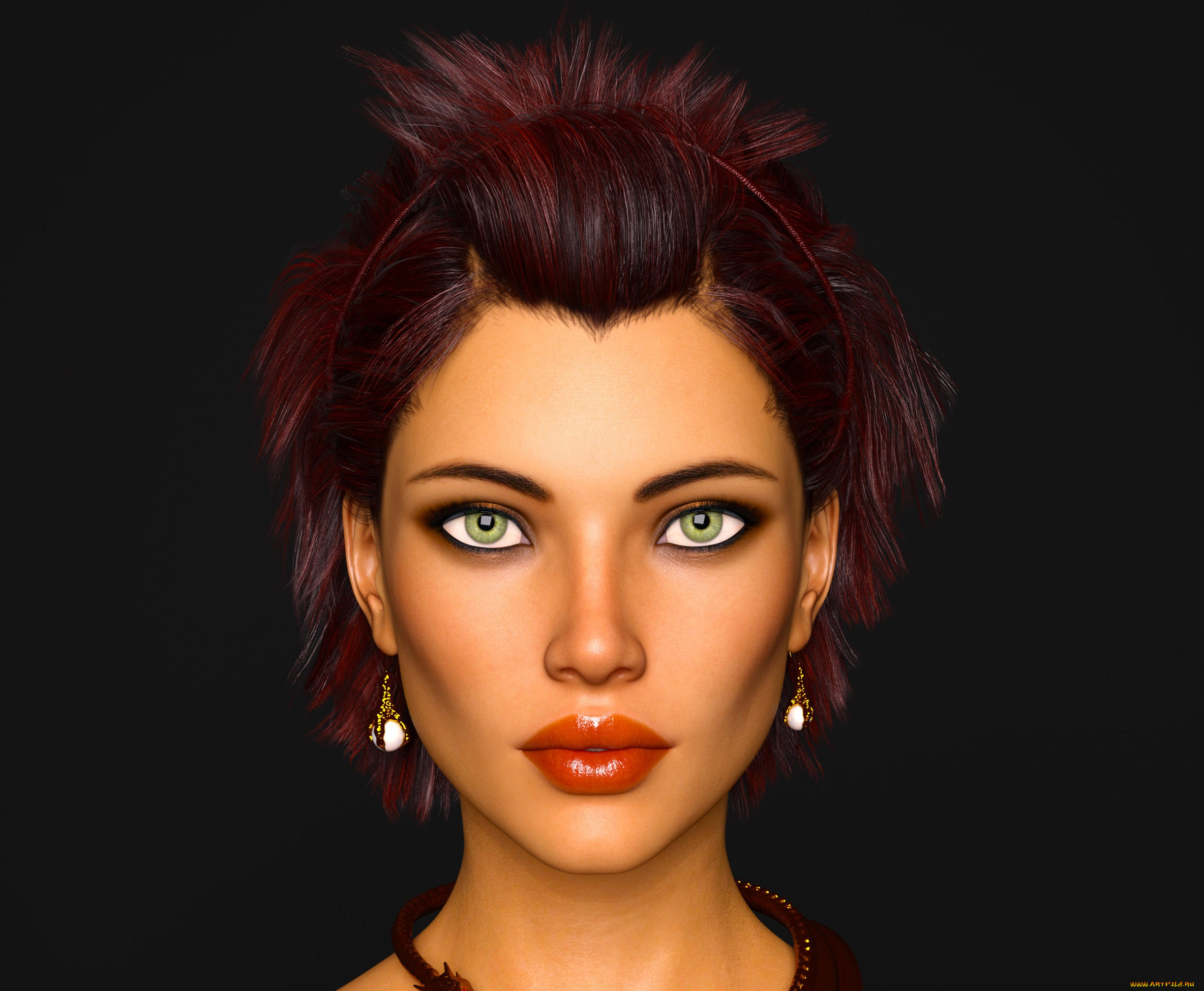 3д, графика, портрет, , portraits, девушка, взгляд, фон