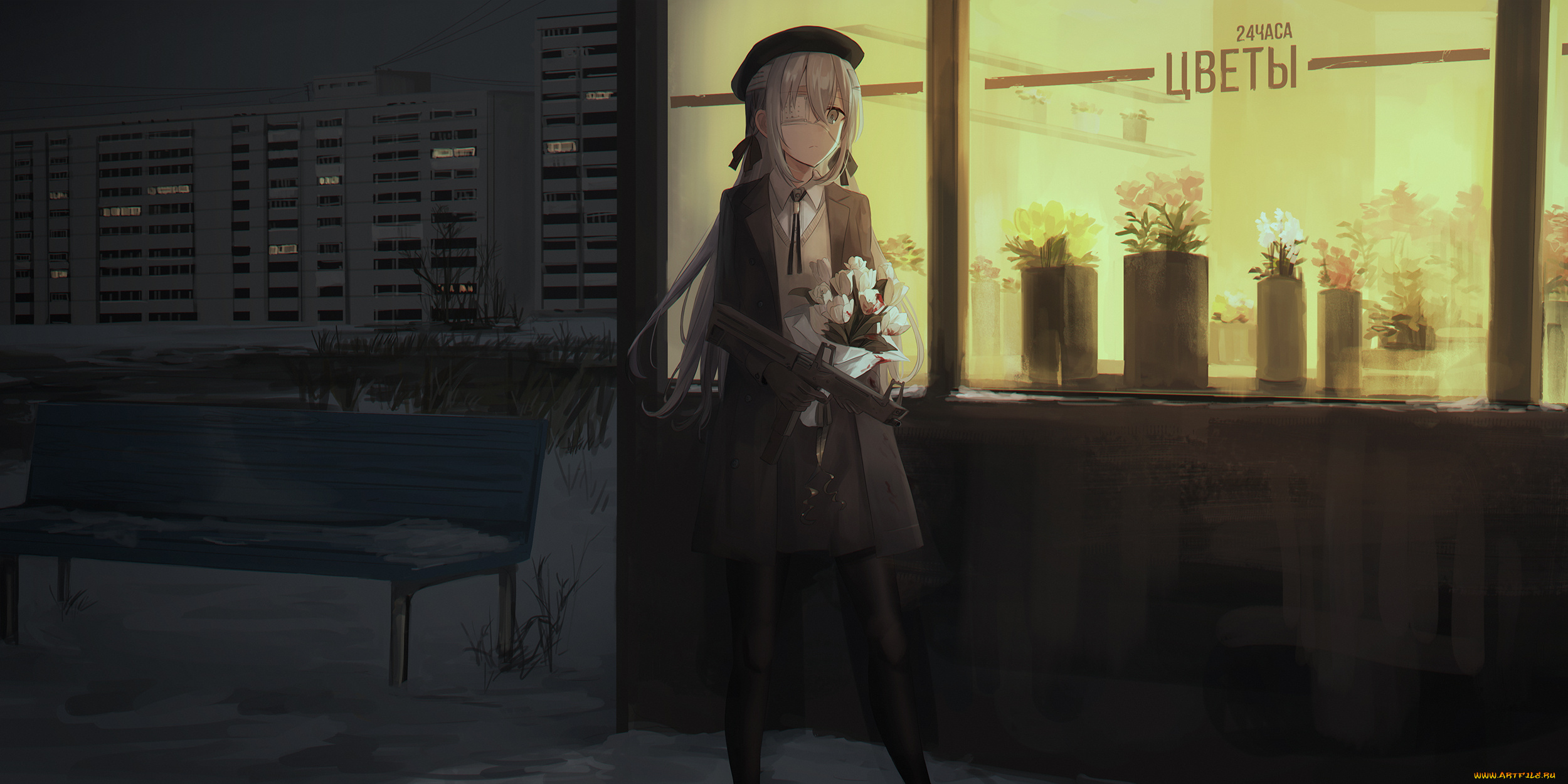 аниме, оружие, , техника, , технологии, девушка