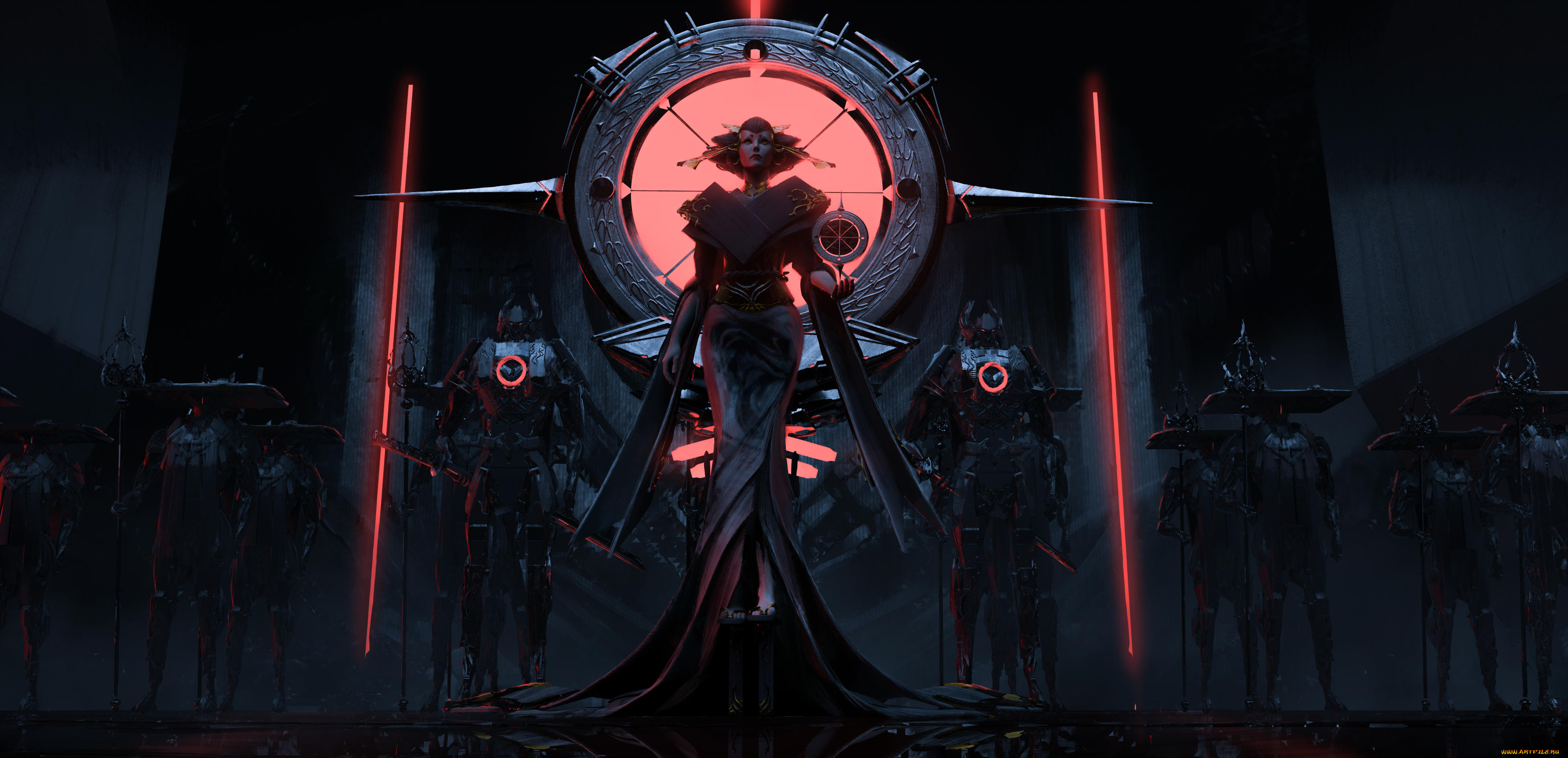 фэнтези, красавицы, и, чудовища, существа, взгляд, фон, девушка