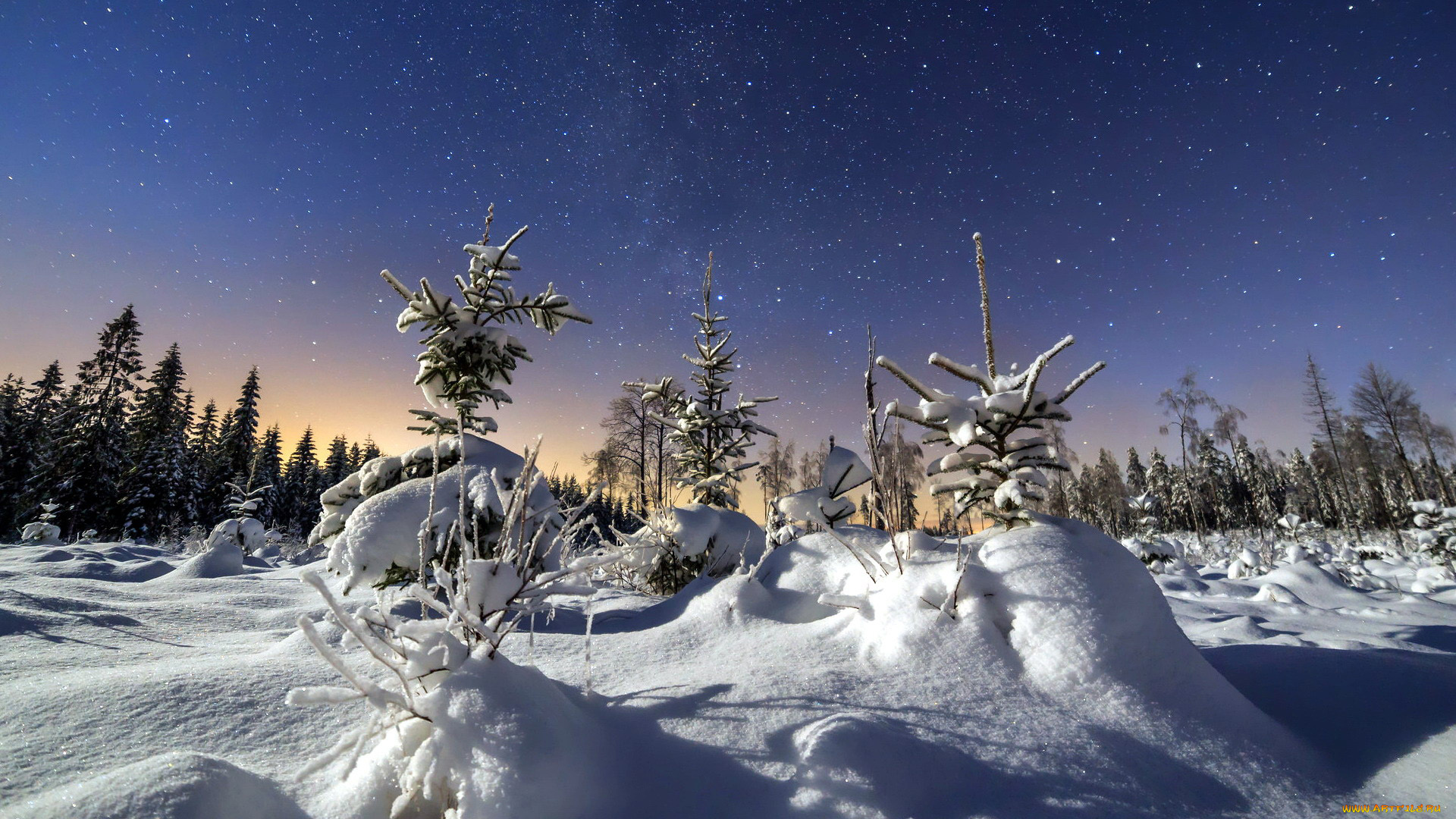 природа, зима, снег, сугробы