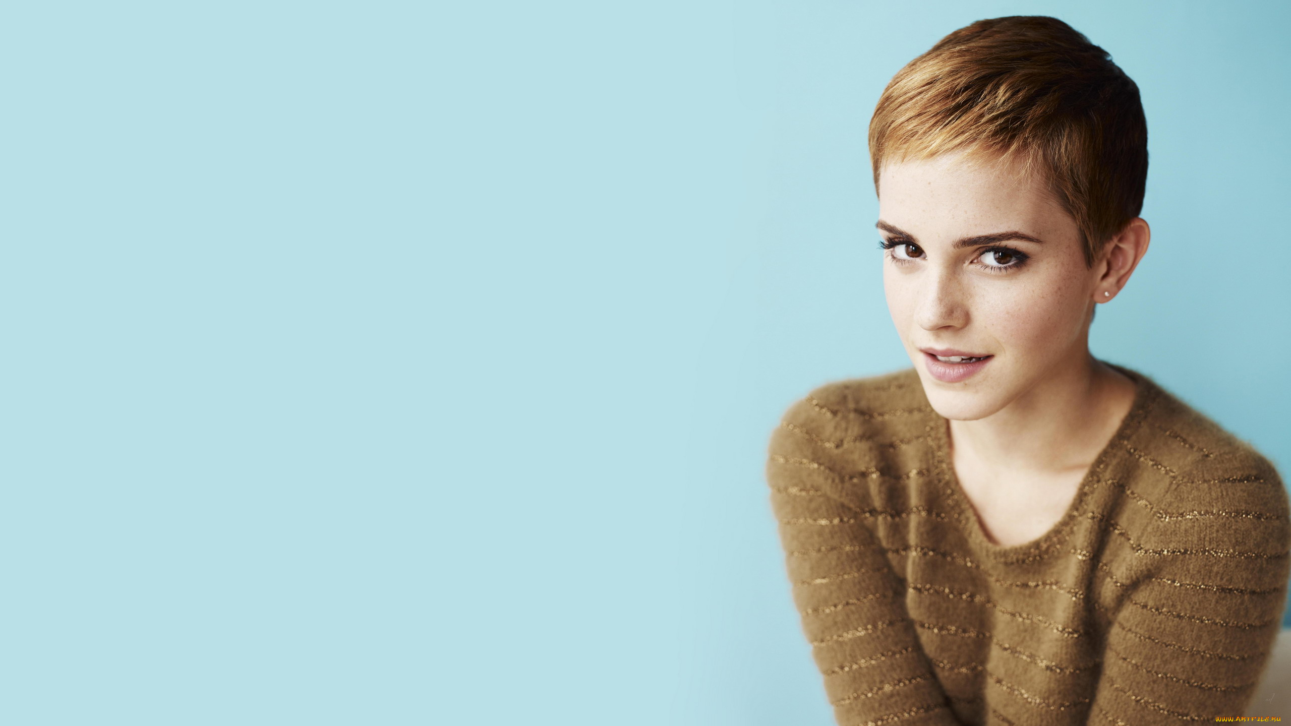 девушки, emma, watson, стрижка