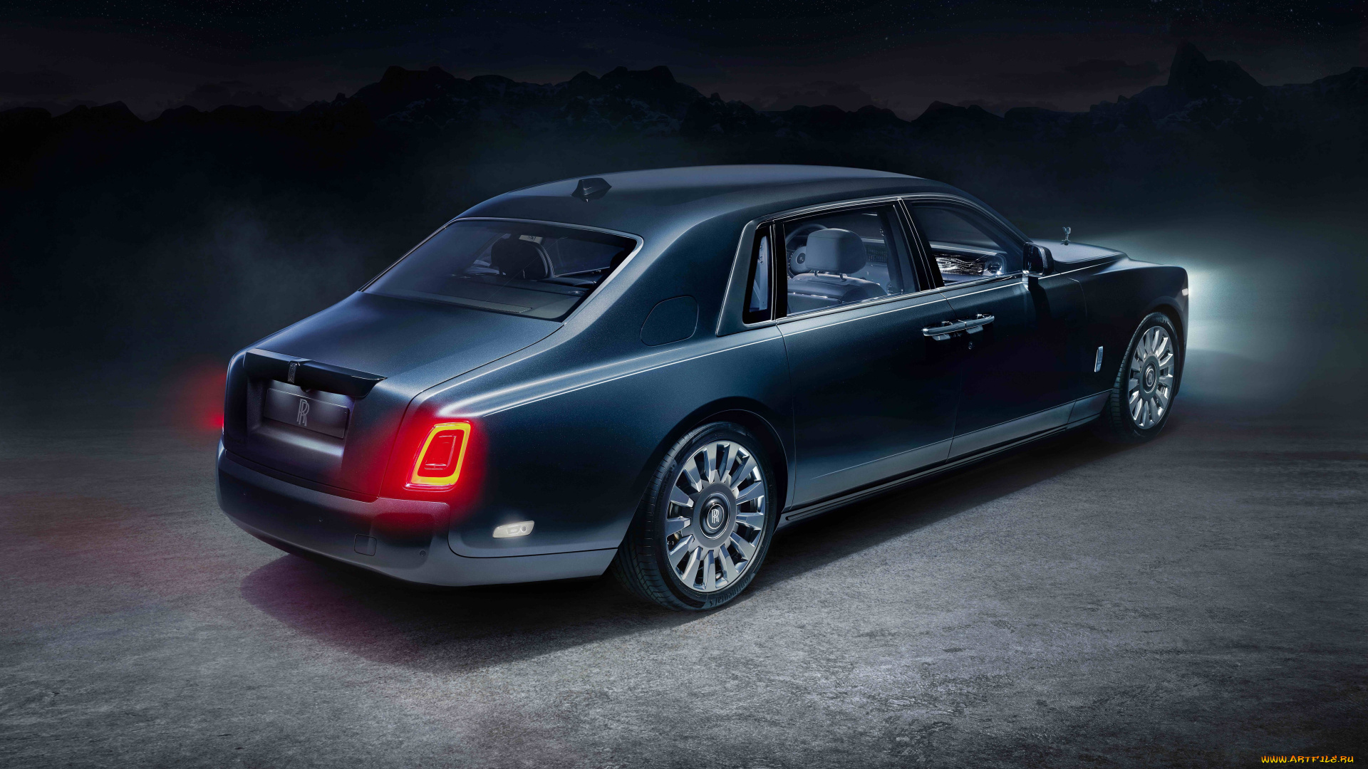 автомобили, rolls-royce, phantom, ewb, tempus, collection, 2021, лимузин, вид, сзади, роллс, ройс