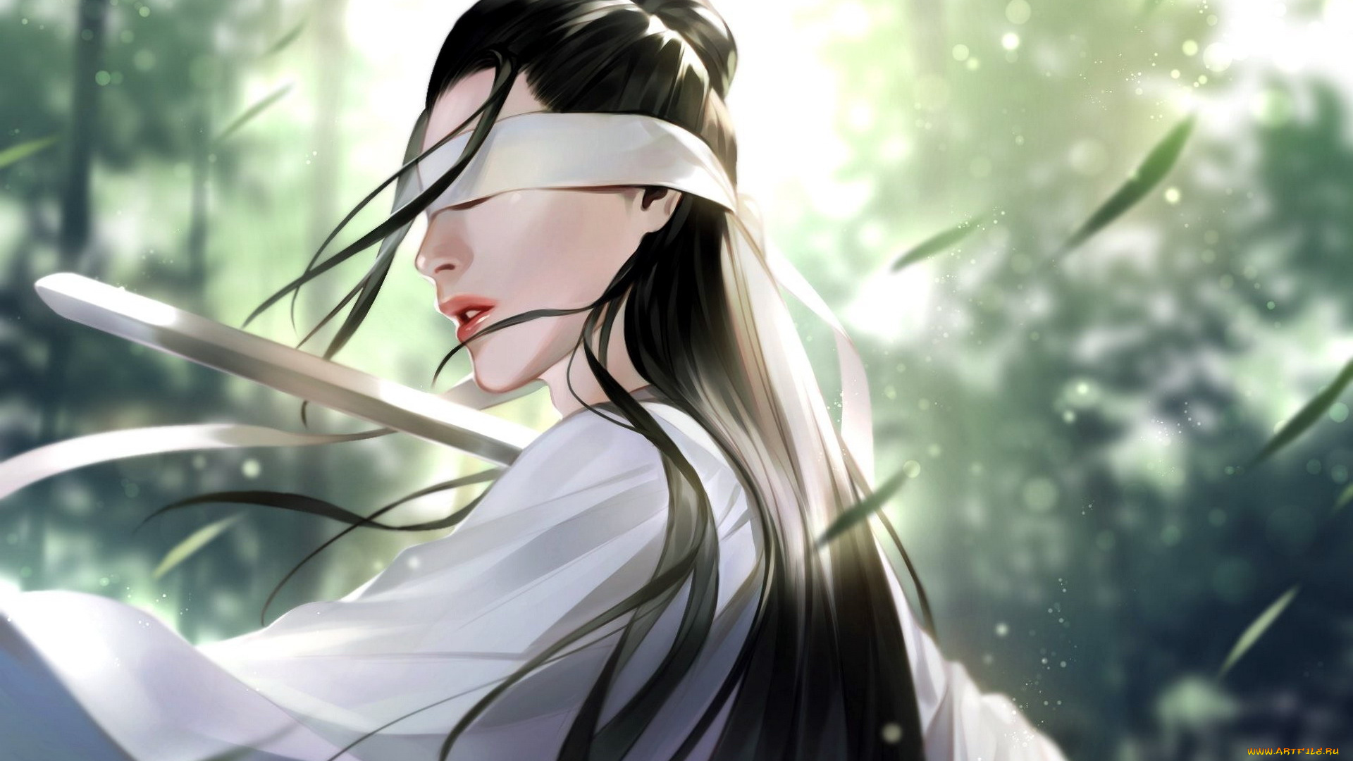 рисованное, кино, , мультфильмы, сяо, синчень, повязка, меч, листья