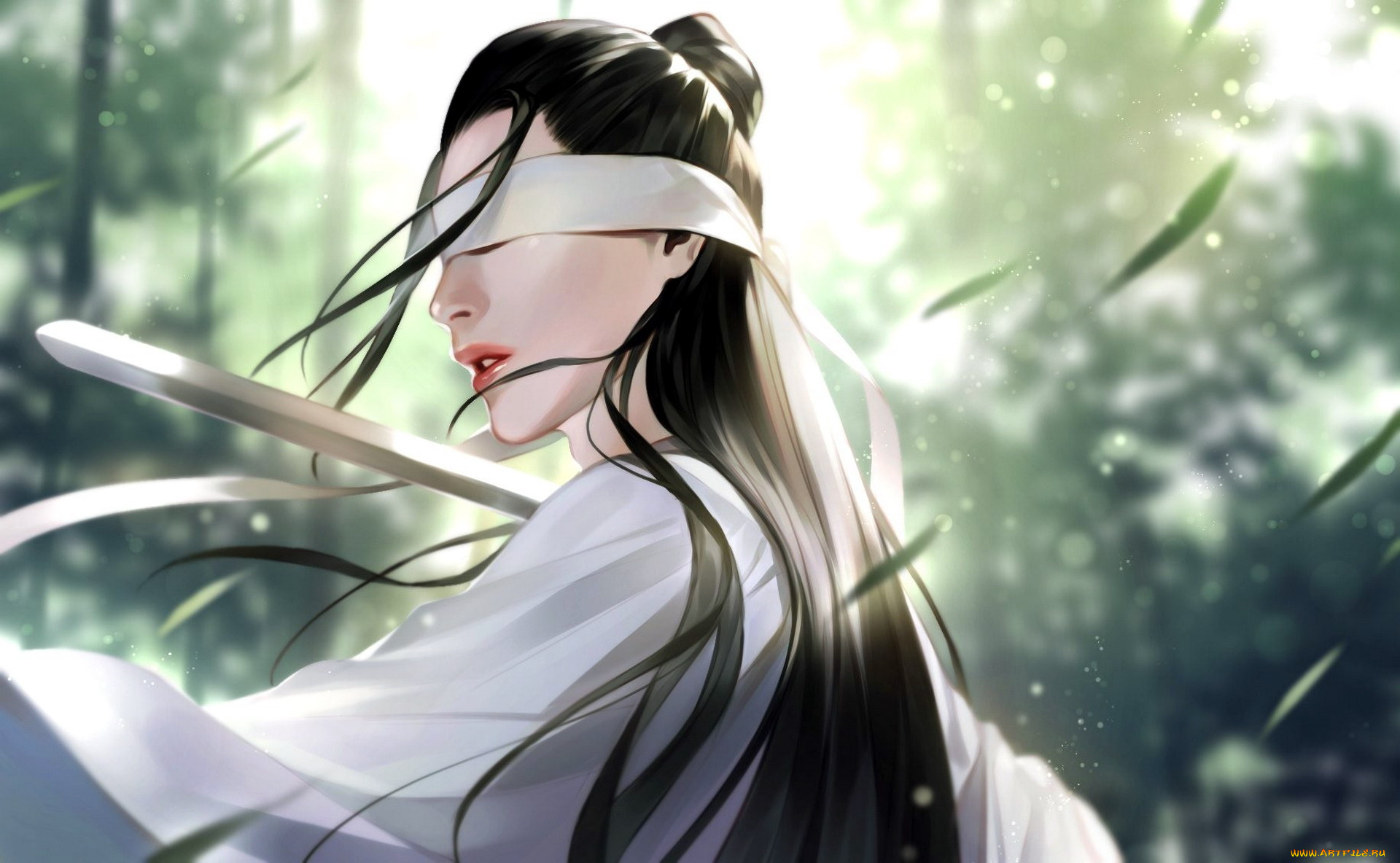 рисованное, кино, , мультфильмы, сяо, синчень, повязка, меч, листья