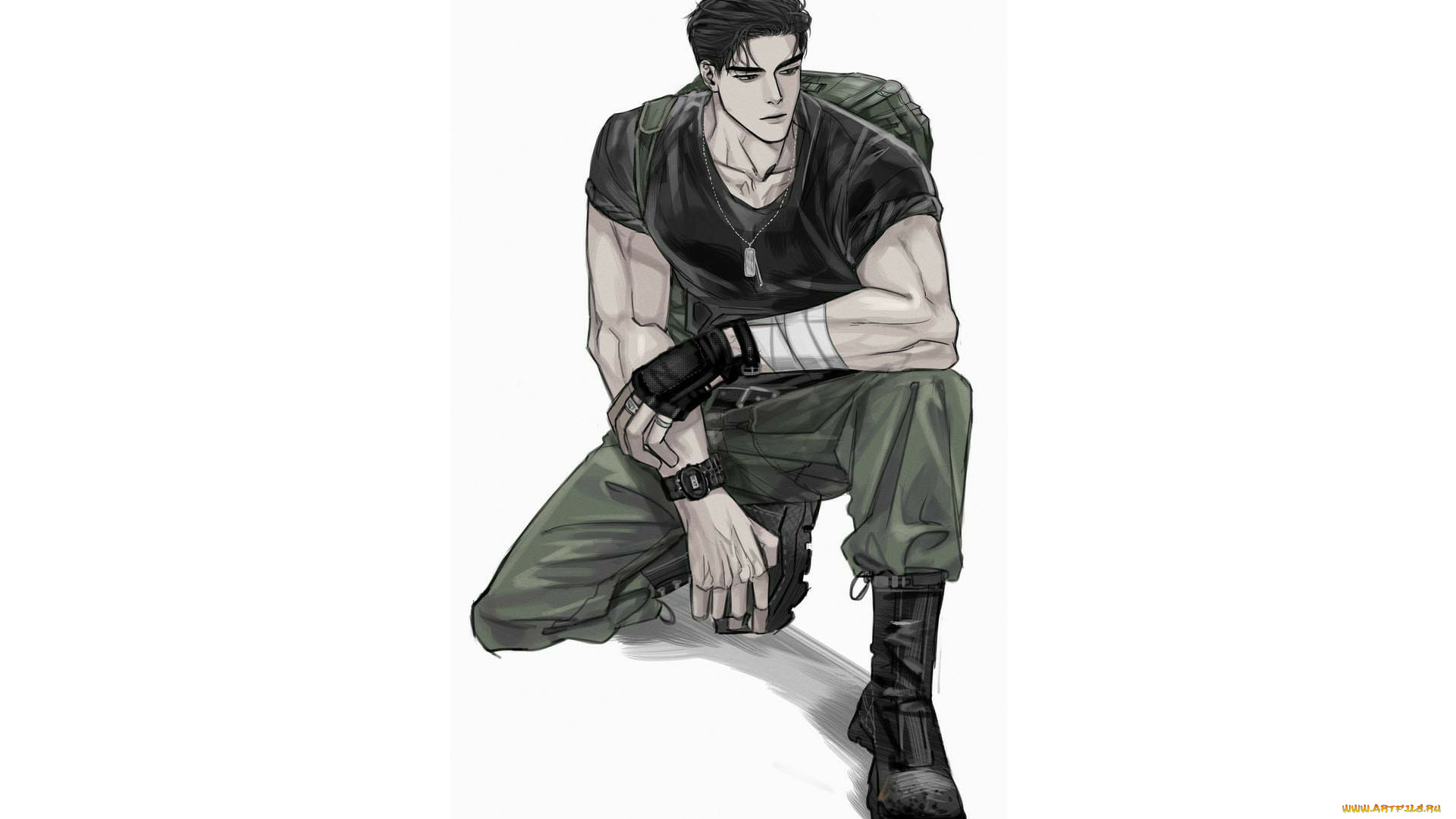 аниме, unknown, , другое, , парень, рюкзак