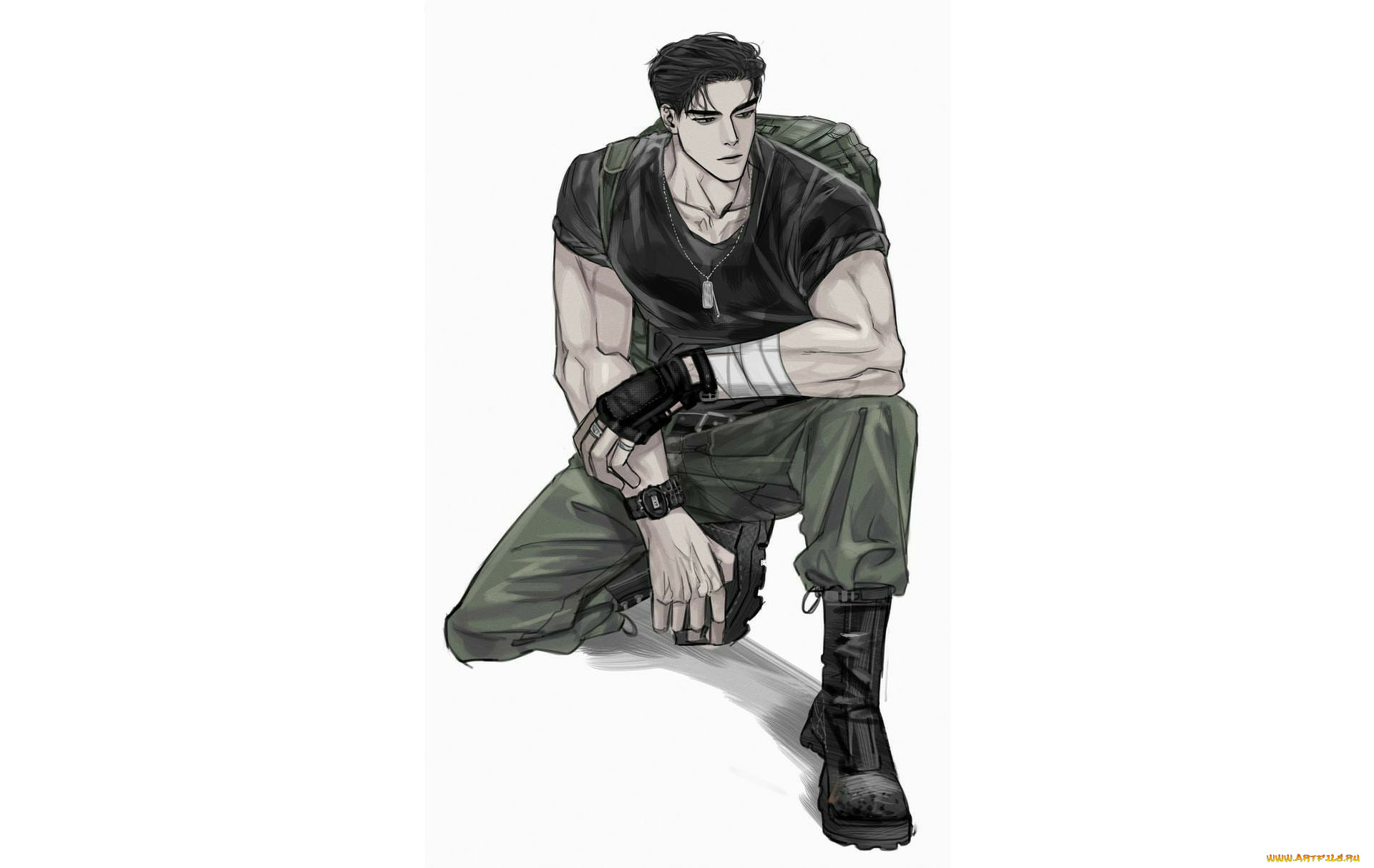 аниме, unknown, , другое, , парень, рюкзак