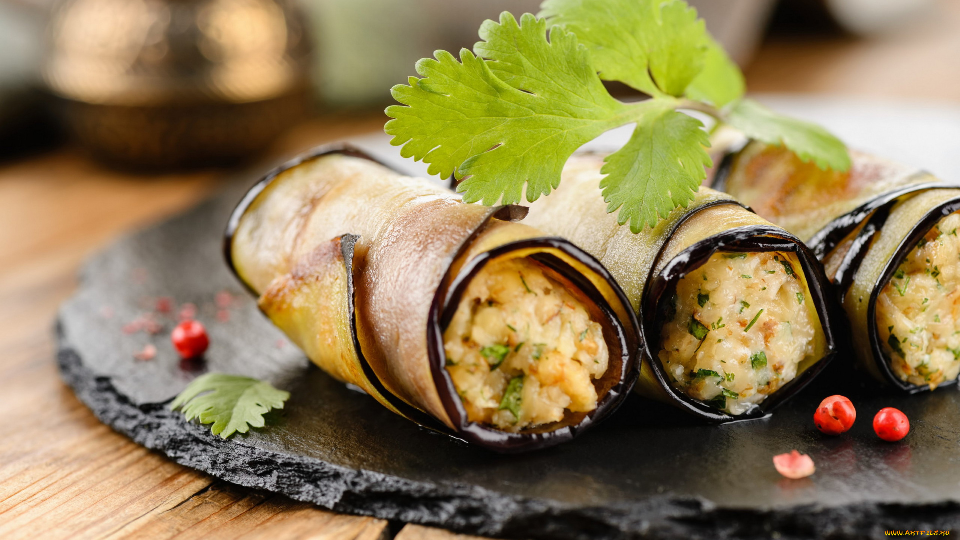 еда, баклажаны, закуска, рулетики