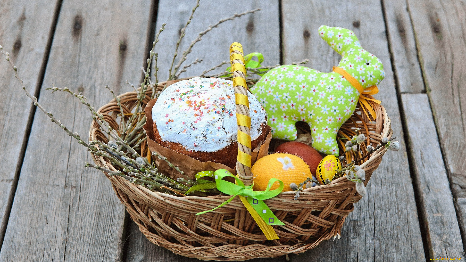праздничные, пасха, корзина, верба, кулич, игрушка, яйца