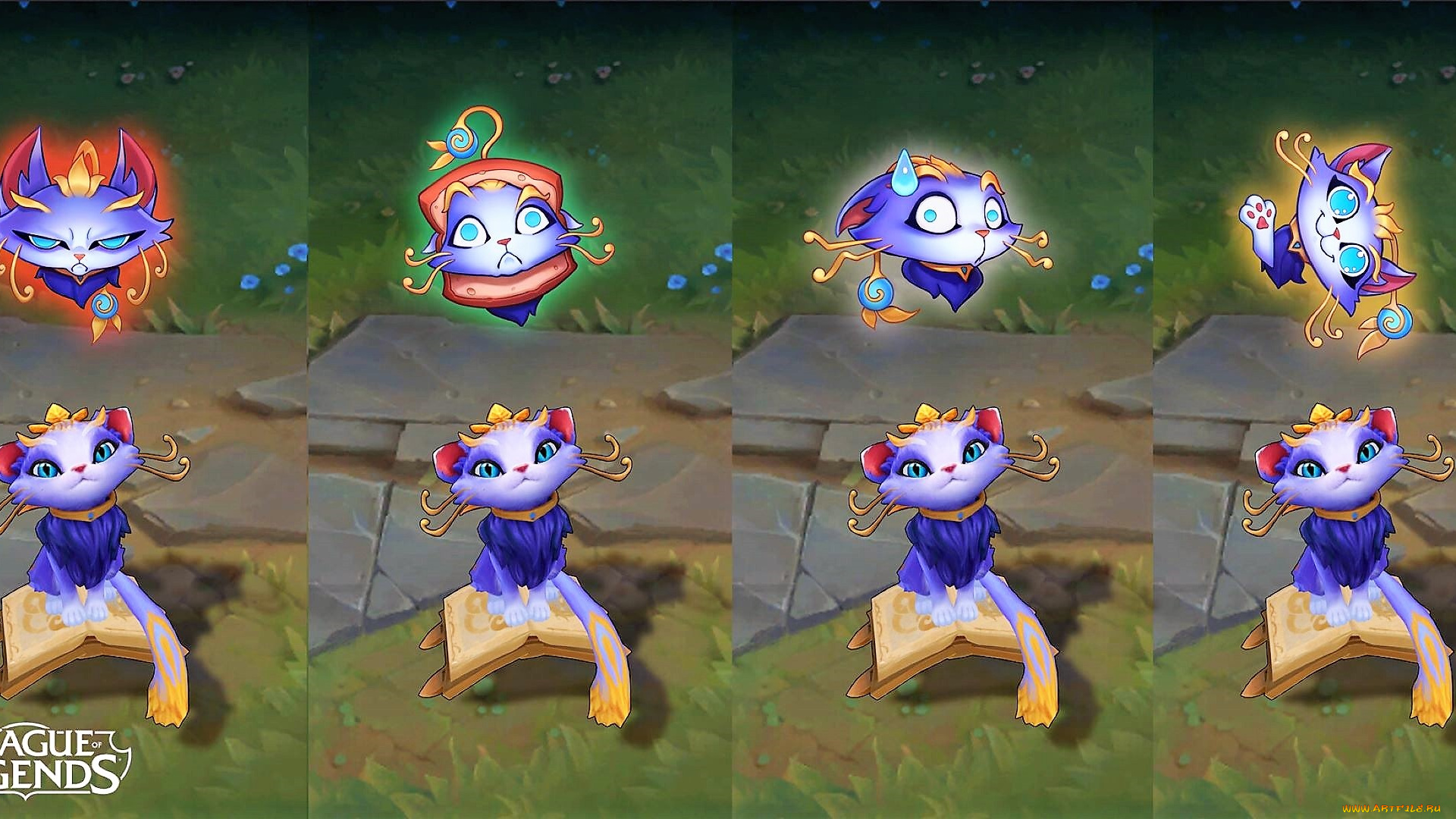 видео, игры, league, of, legends, yuumi, кошка, книга, образы