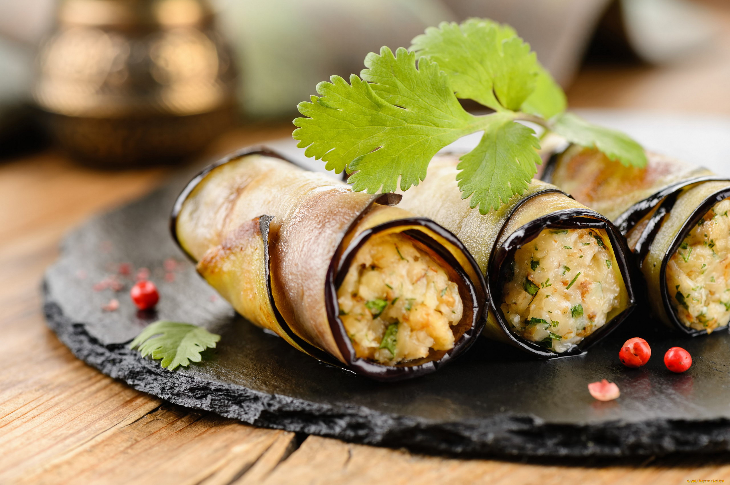 еда, баклажаны, закуска, рулетики