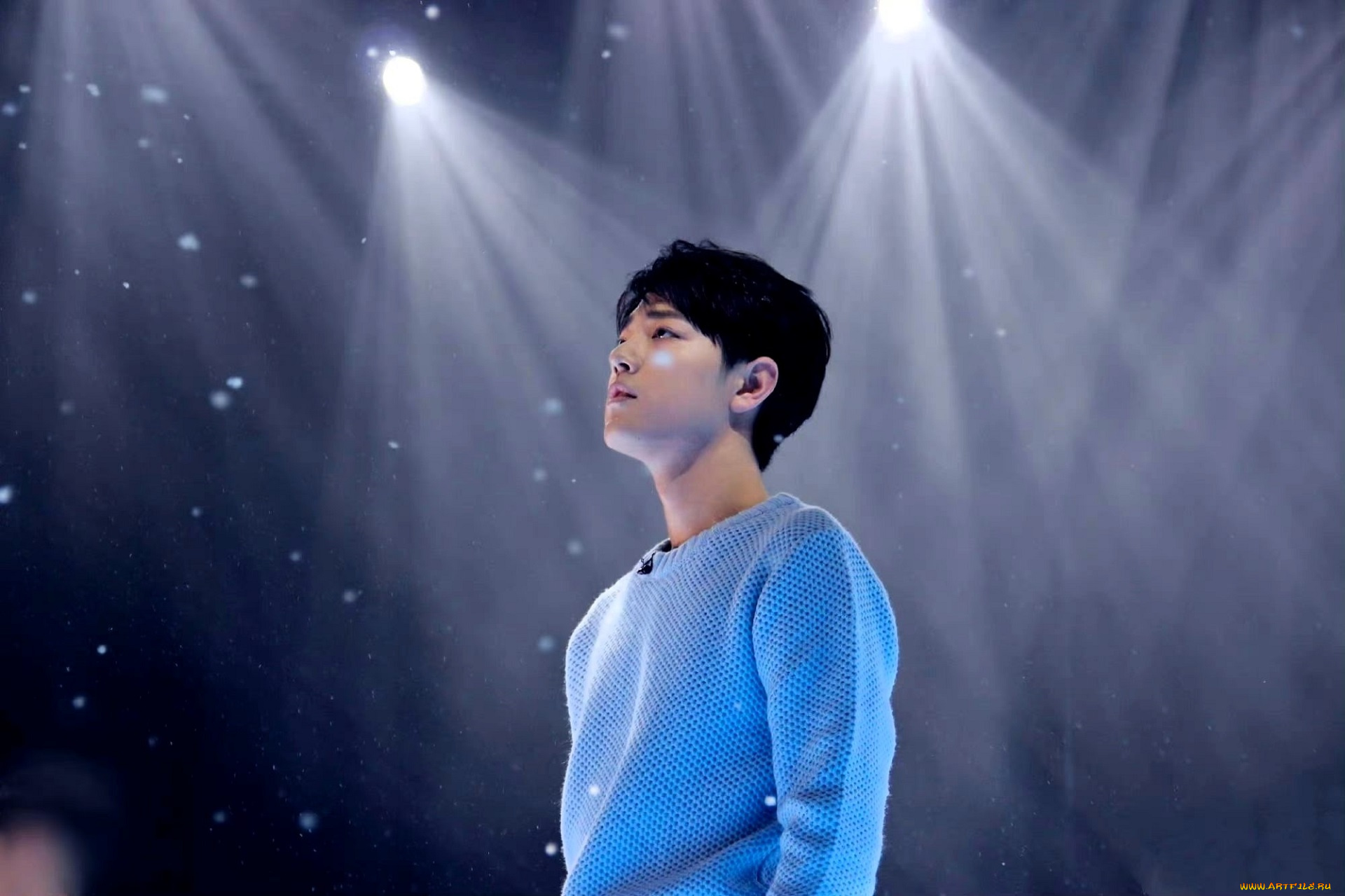 мужчины, xiao, zhan, актер, свитер, свет