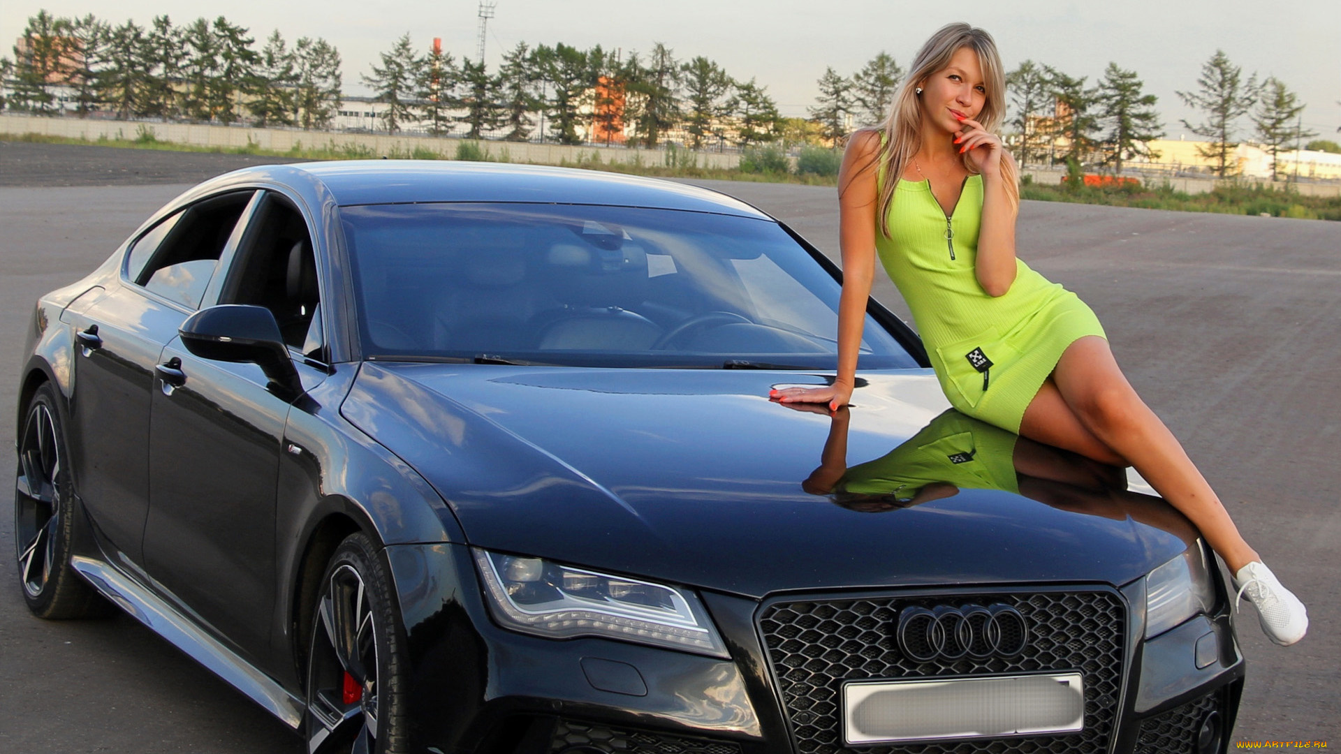 автомобили, -авто, с, девушками, красивая, девушка, audi