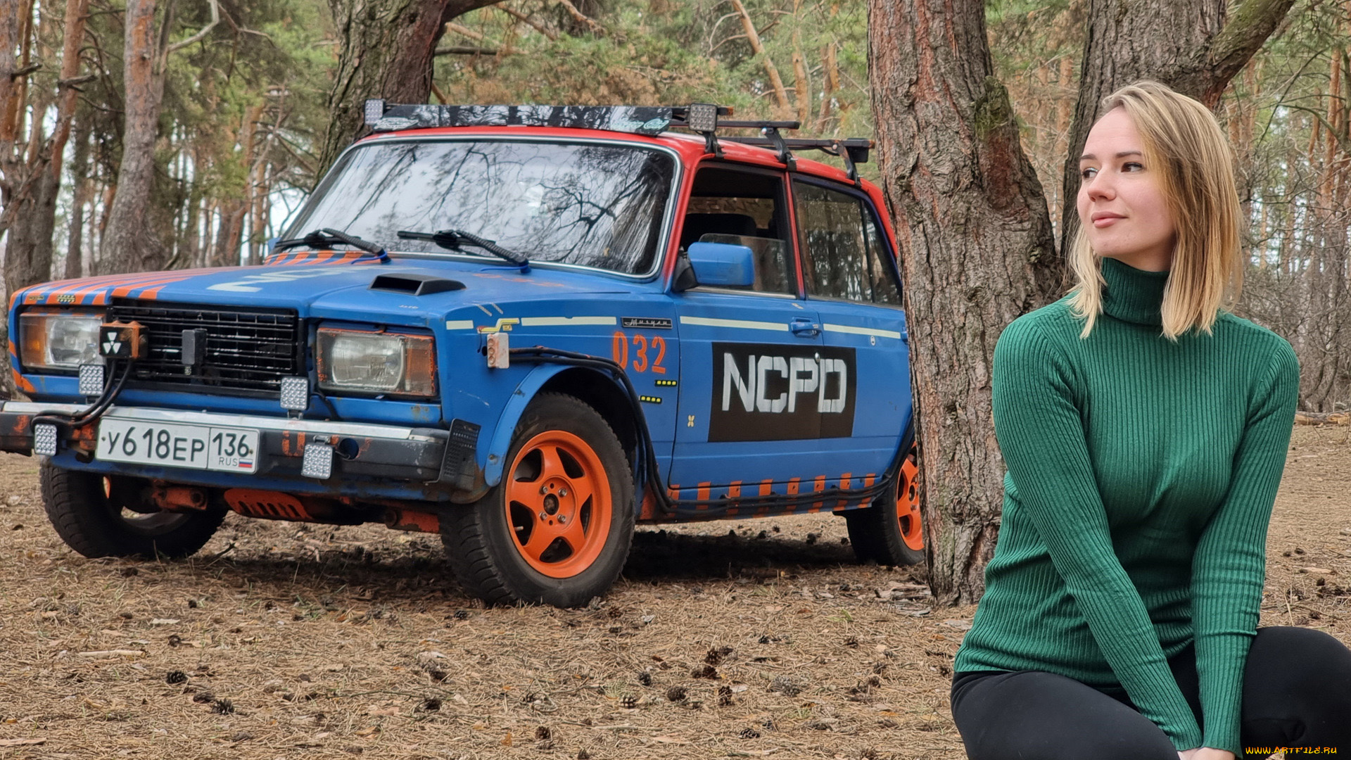 автомобили, -авто, с, девушками, lada, 2107