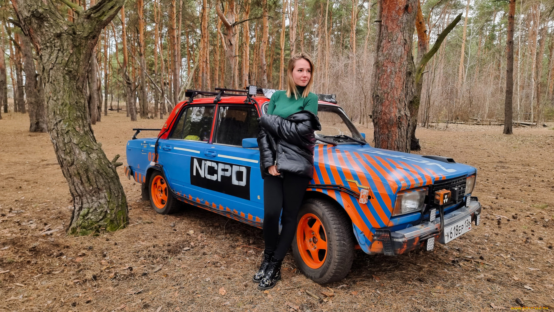 автомобили, -авто, с, девушками, lada, 2107