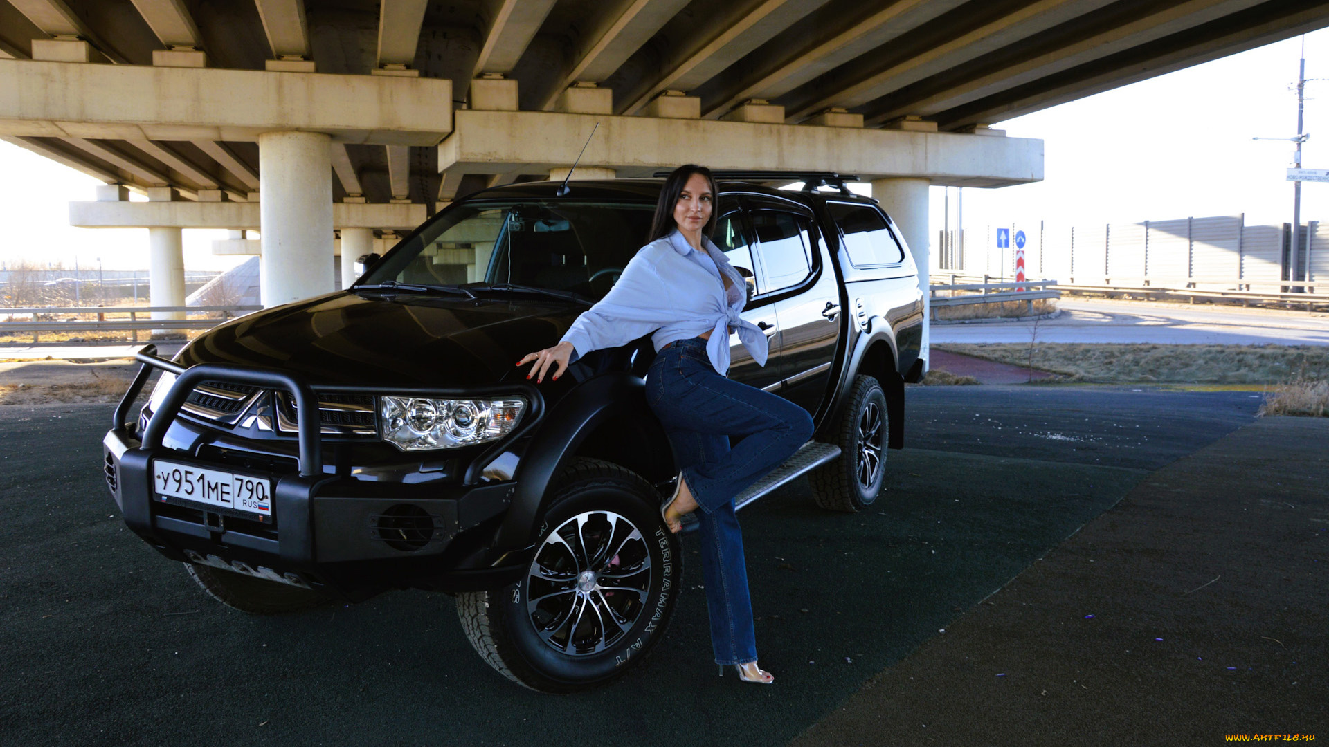 автомобили, -авто, с, девушками, mitsubishi, l200