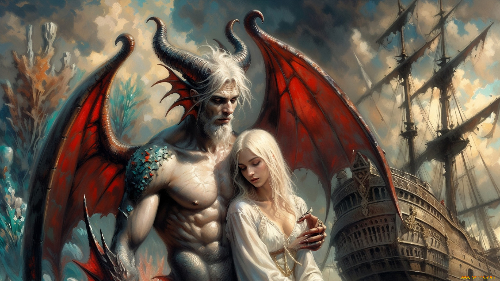 фэнтези, красавицы, и, чудовища, нейросети, графика, нейроарт, ai, art, нейронные, сети, рисунки, нейро, искусство, нейрографика, graphics, neuroart, neural, networks, drawings, neuro, neurography