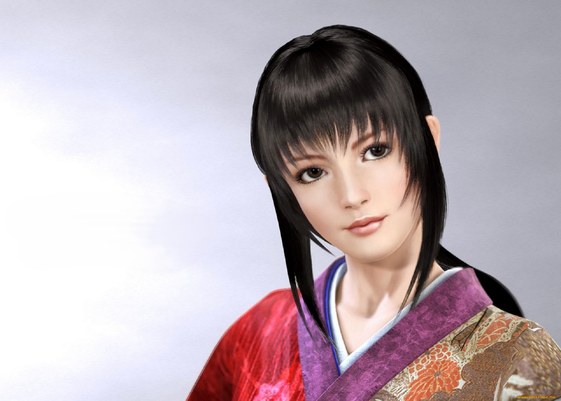 видео, игры, virtua, fighter, 5, девушка, лицо, кимоно