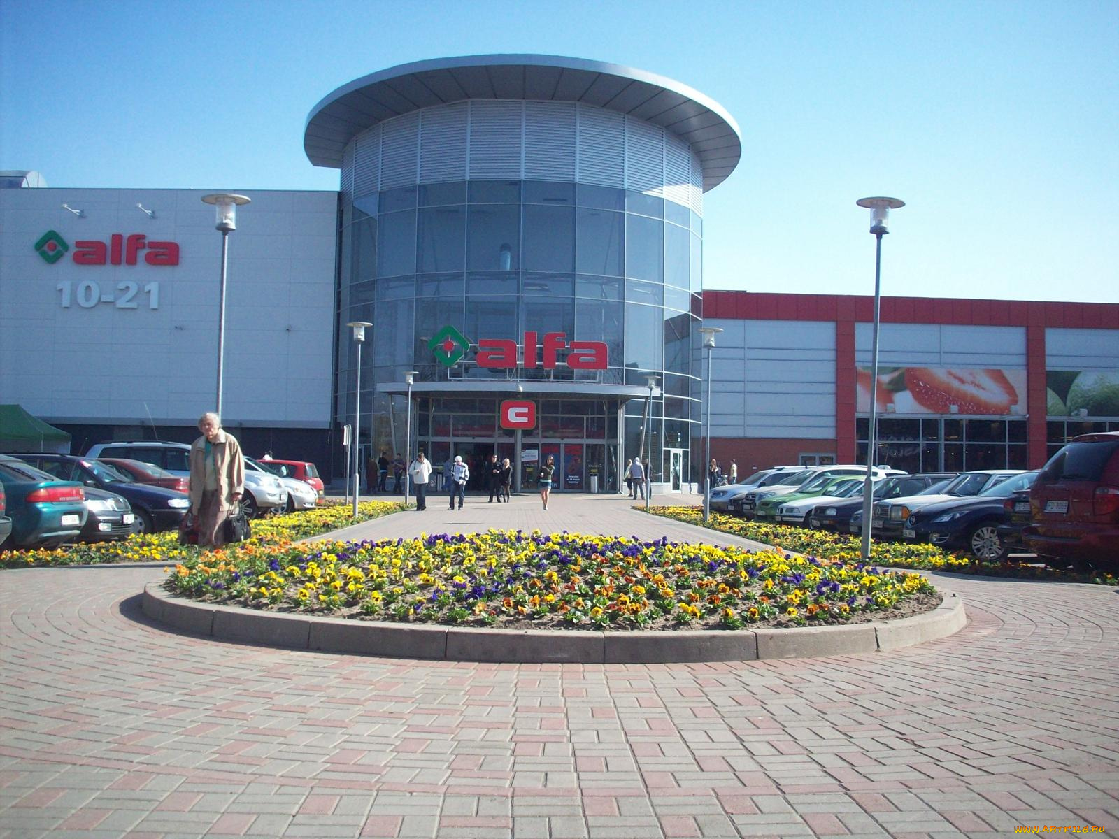 рига, торговый, центр, альфа, города, латвия