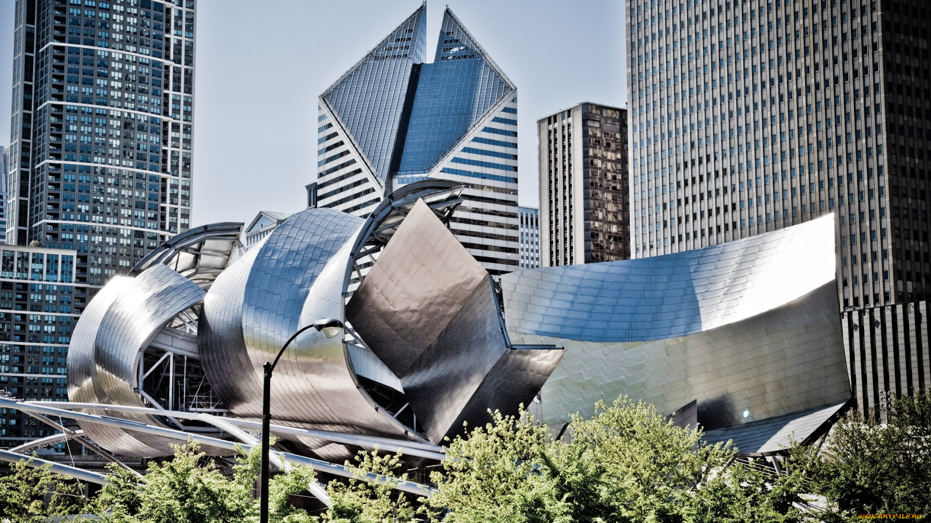 города, Чикаго, сша