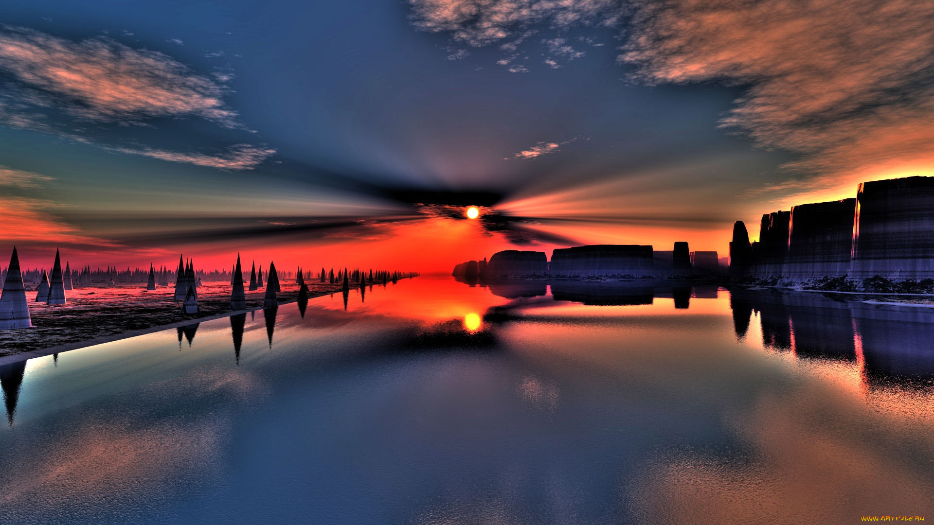 природа, восходы, закаты