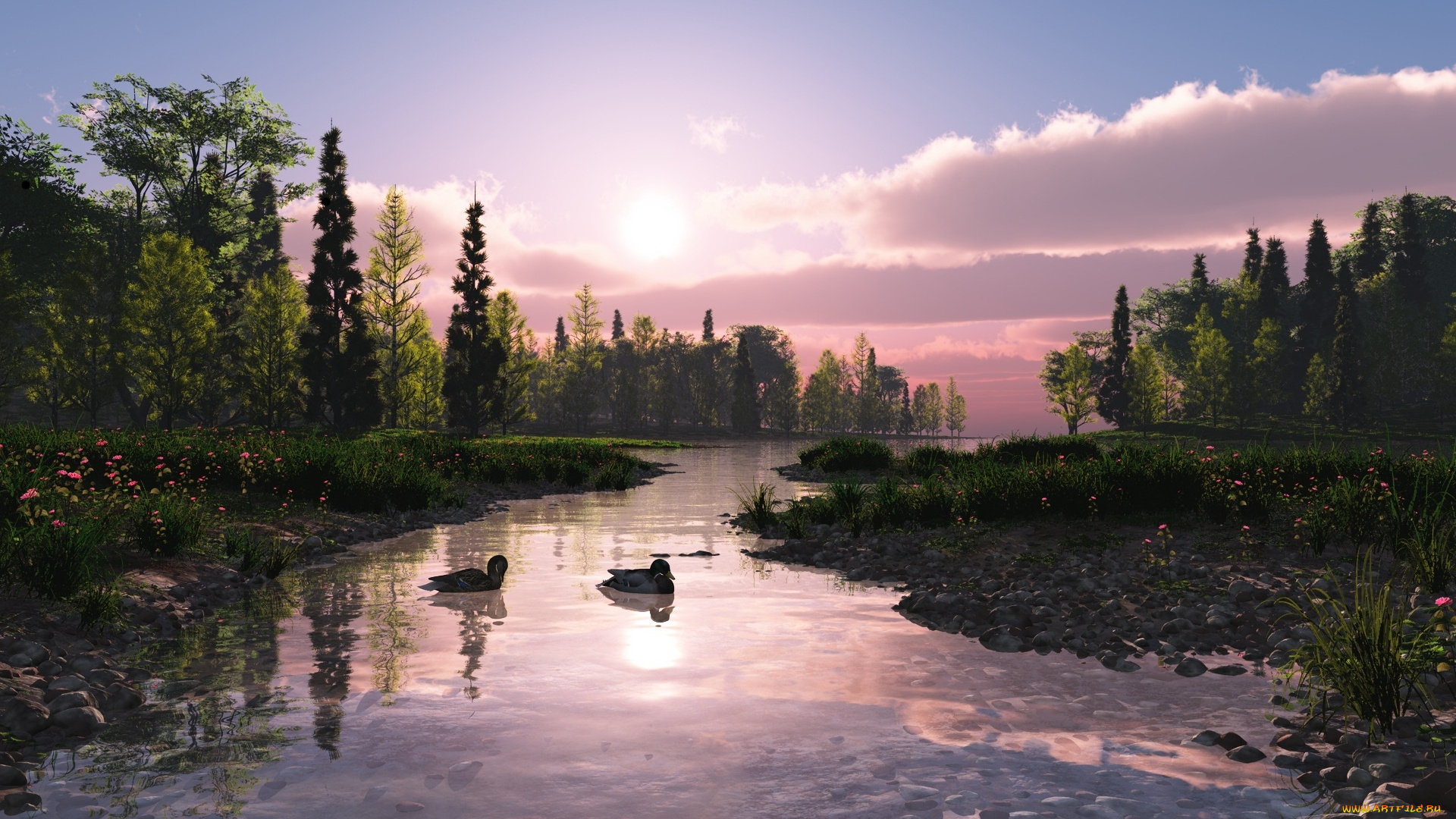 3д, графика, nature, landscape, природа