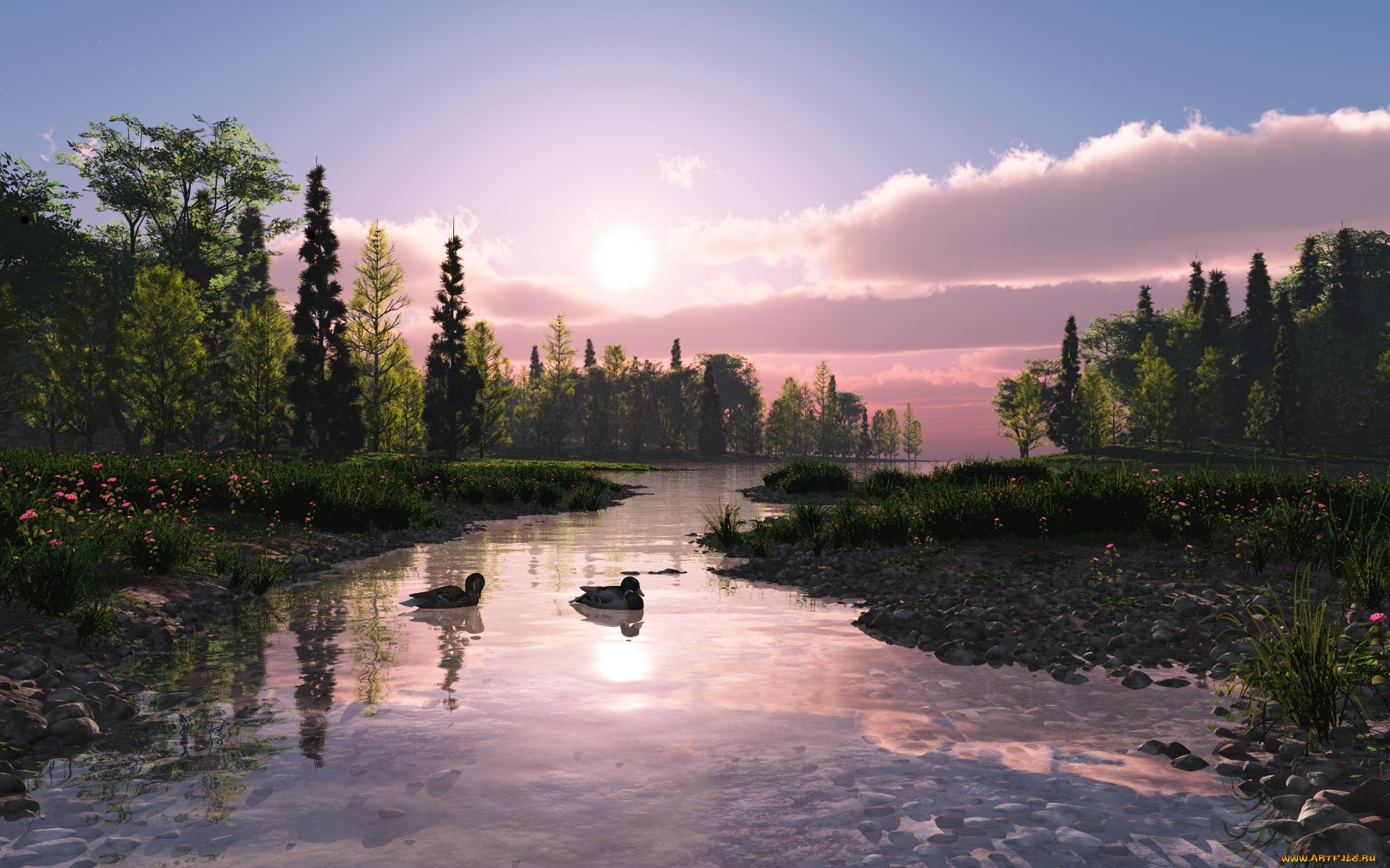 3д, графика, nature, landscape, природа