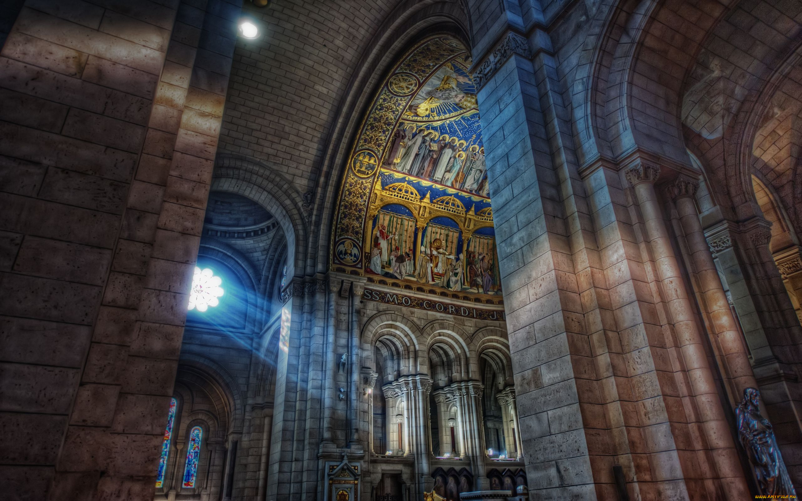 basilique, du, sacr&, 233, c&, 339, ur, paris, интерьер, убранство, роспись, храма
