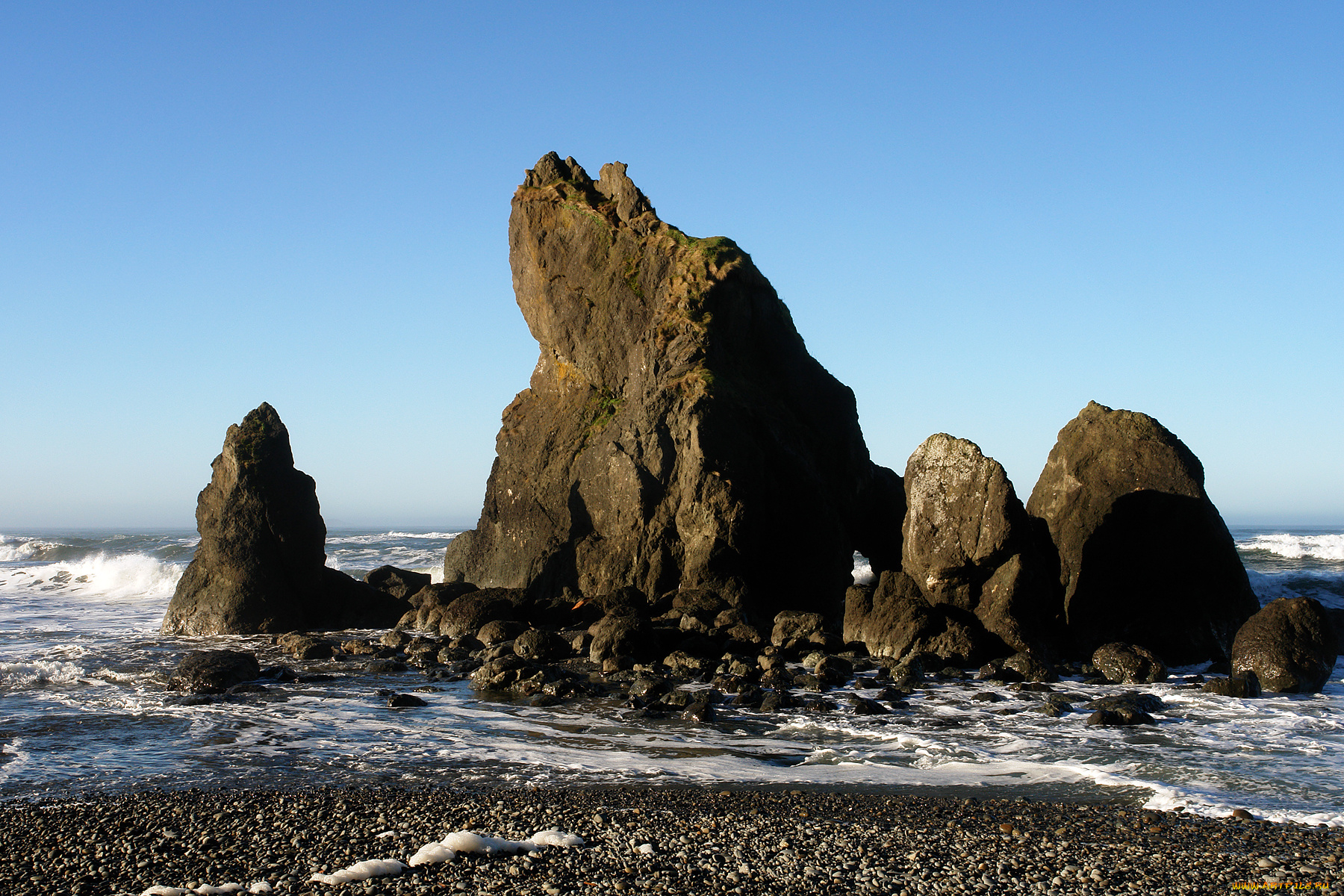 природа, побережье, океан, берег, скалы