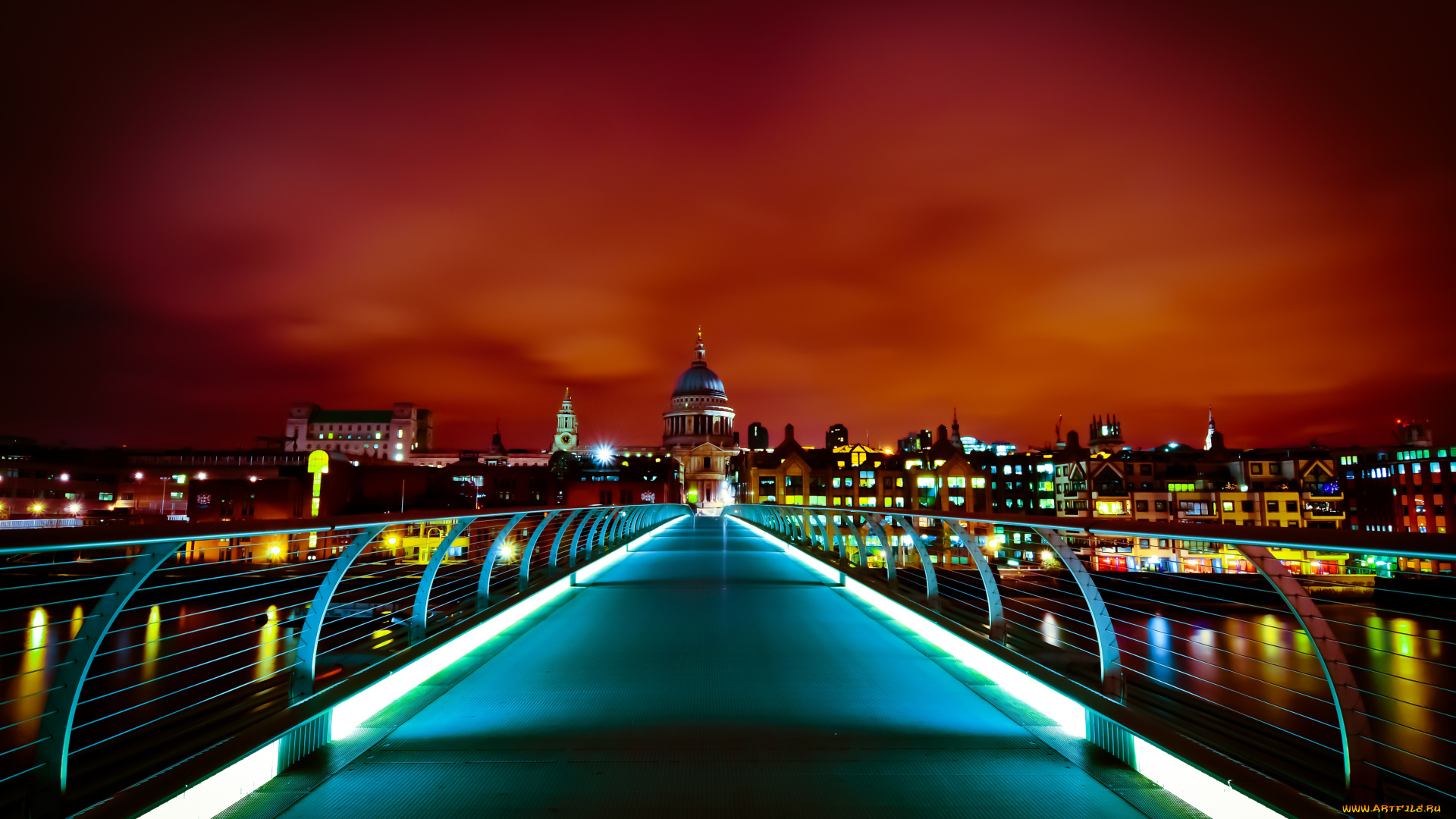 города, лондон, великобритания, мост, hdr