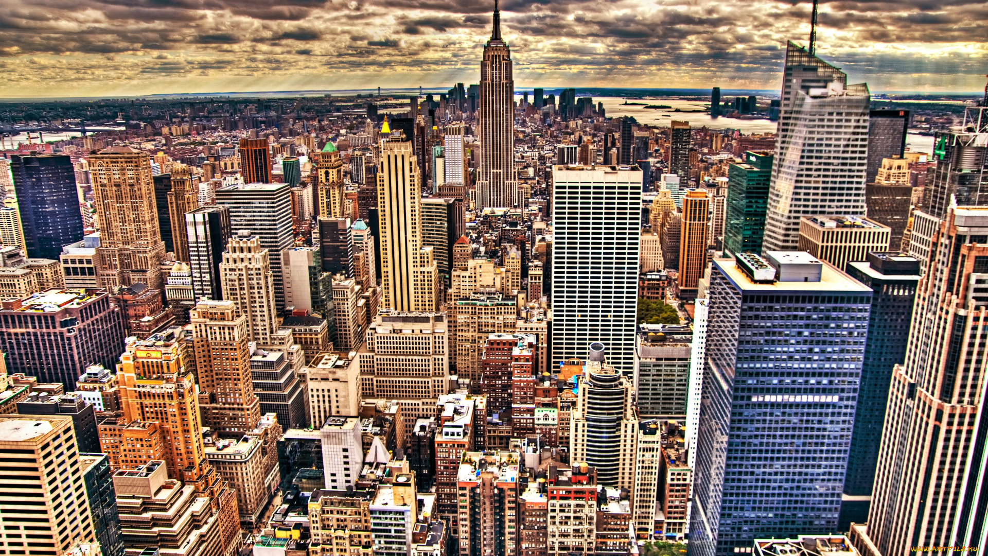 города, нью, йорк, сша, здания, небоскрёбы, hdr