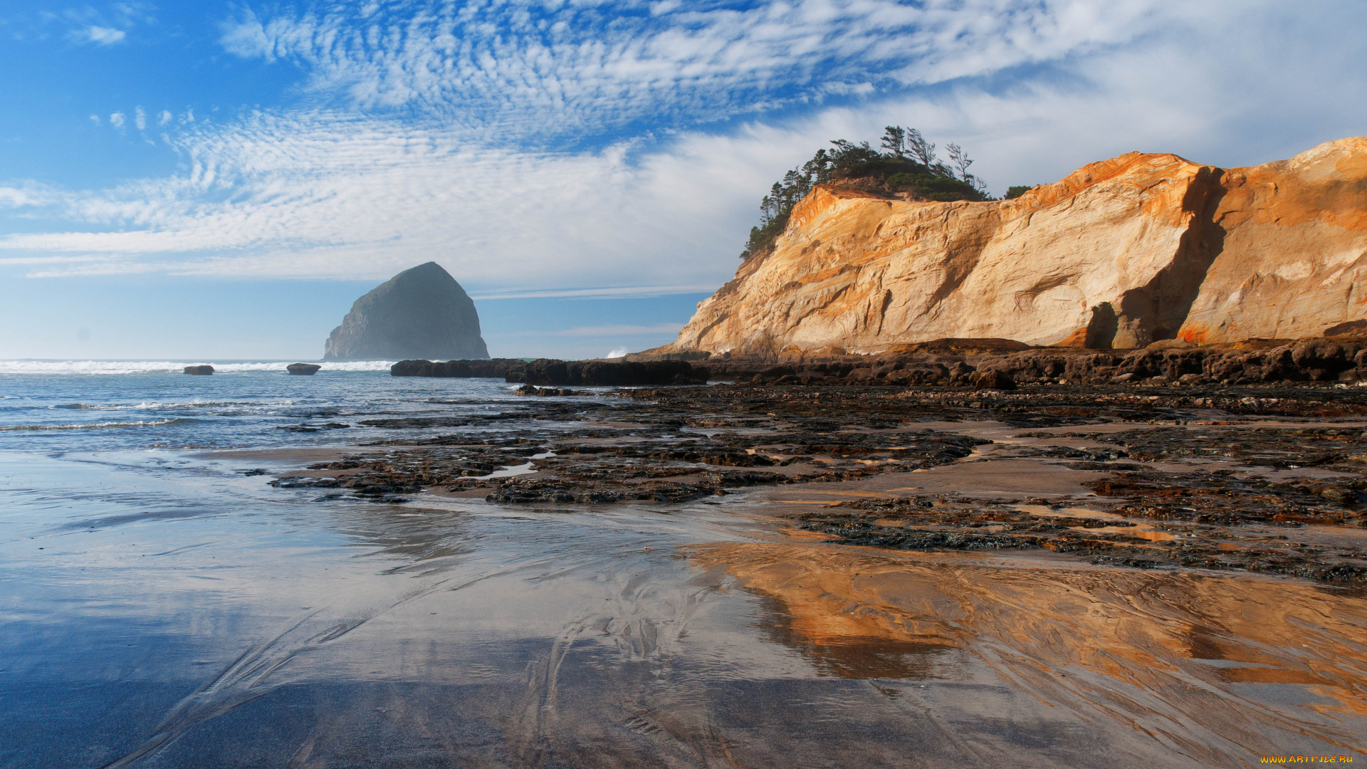 природа, побережье, скалы