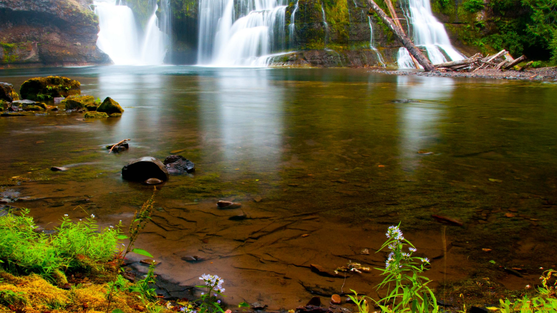 природа, водопады, река, вода