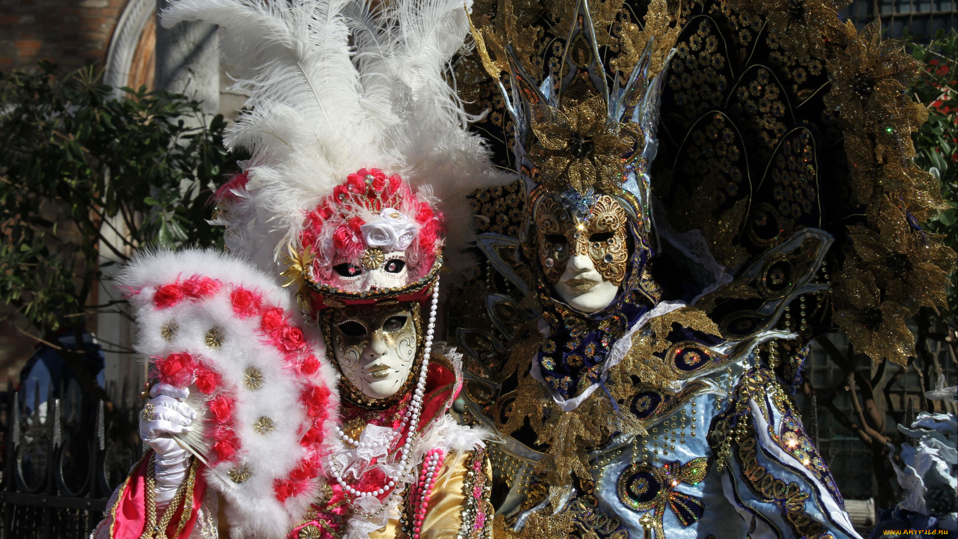 разное, маски, карнавальные, костюмы, венеция, карнавал, веер, перья
