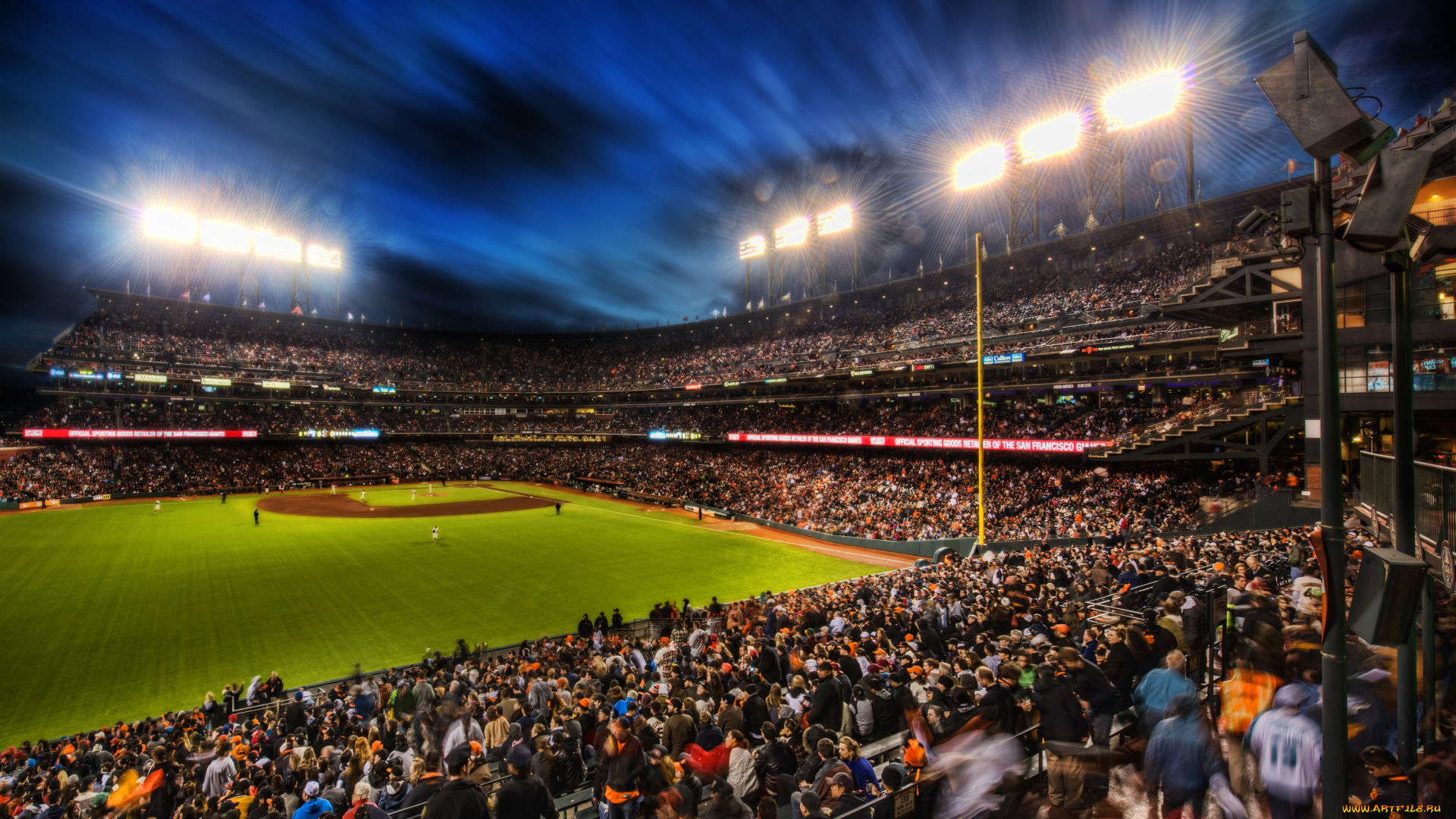 спорт, стадионы, люди, сборище, матч, сан-франциско