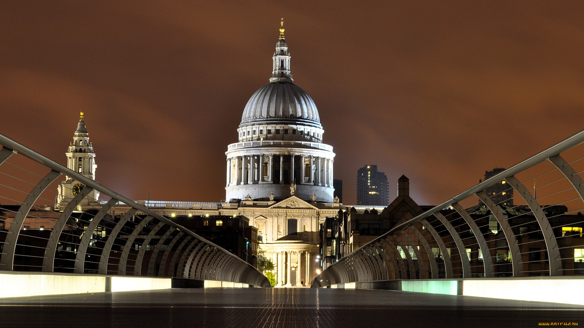 st, pauls, and, millenium, bridge, города, лондон, великобритания, певица, собор, мост, london, england