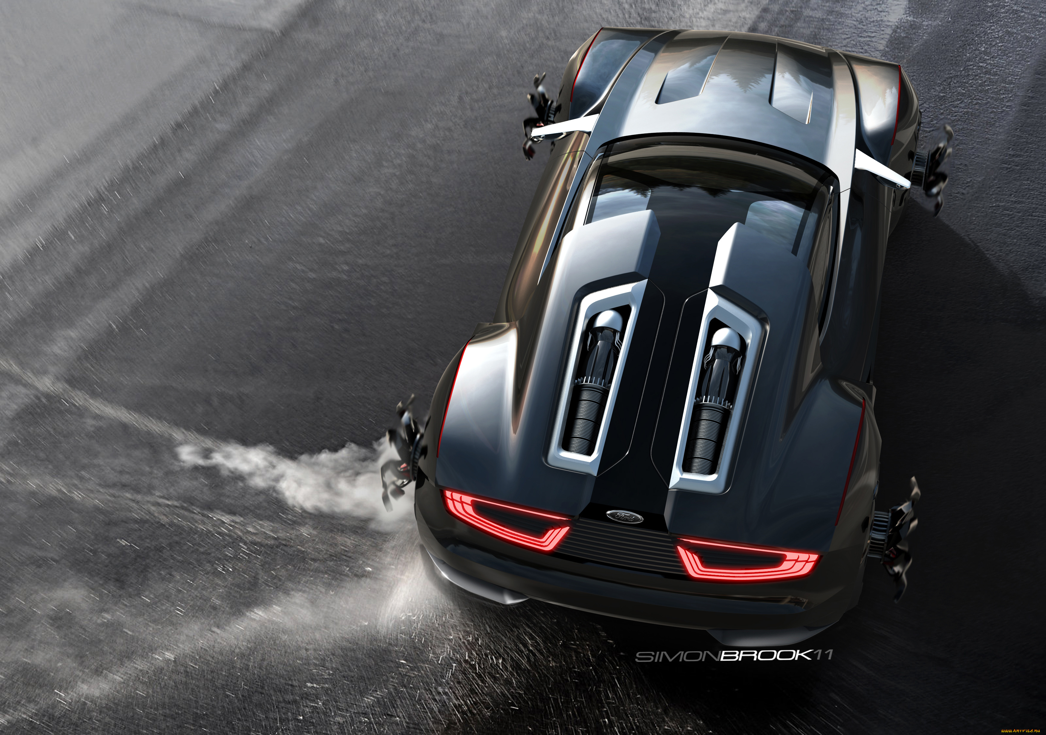 ford, mad, max, concept, автомобили, 3д