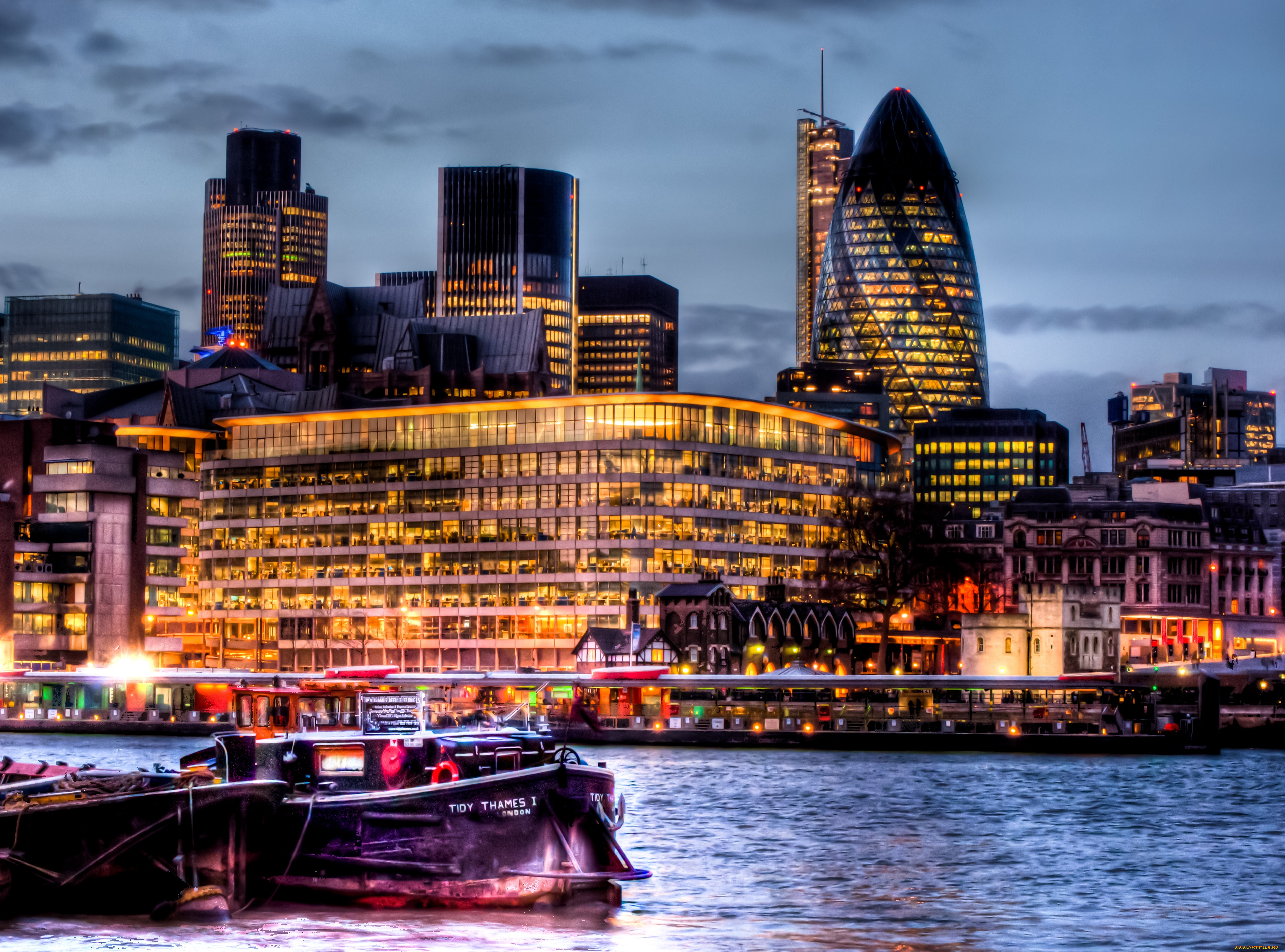 города, лондон, великобритания, здания, небоскрёбы, hdr