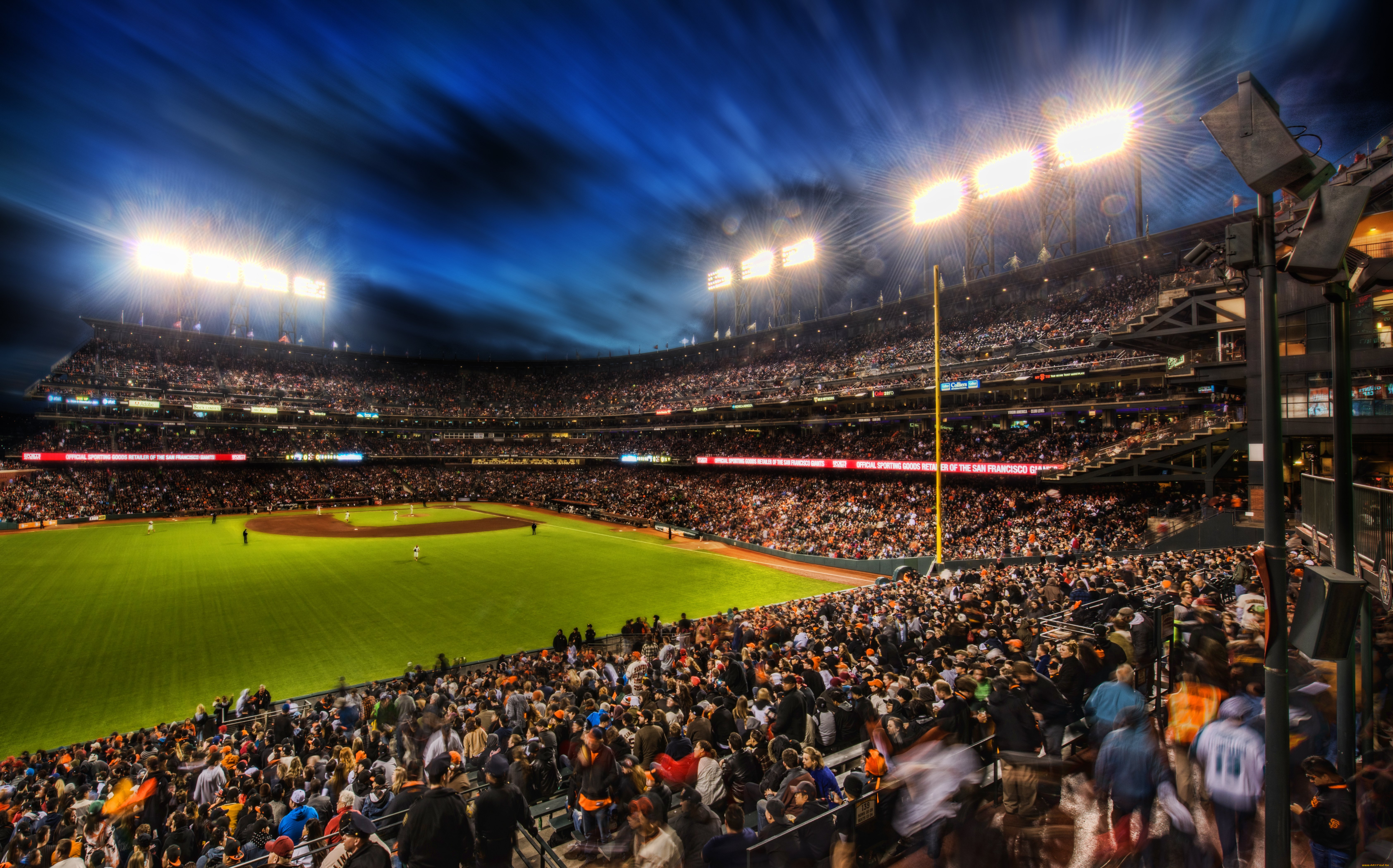 спорт, стадионы, люди, сборище, матч, сан-франциско