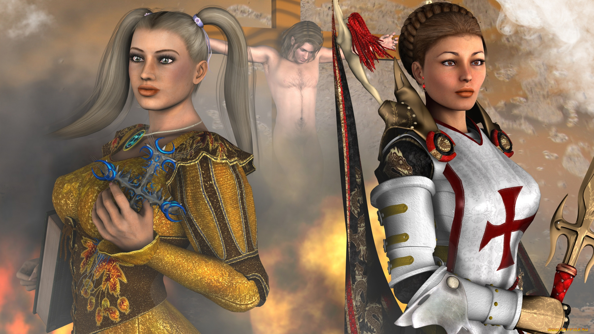 3д, графика, amazon, амазонки, девушка