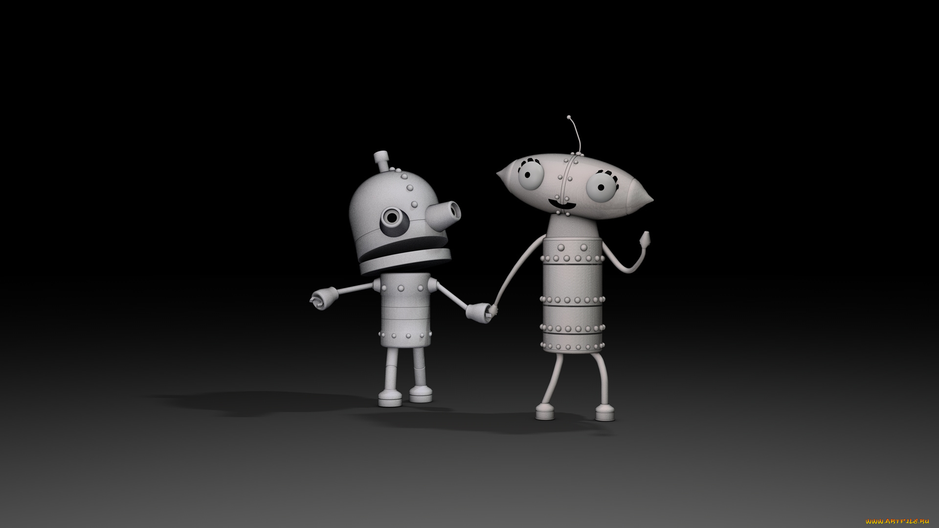 3д, графика, creatures, существа, роботы