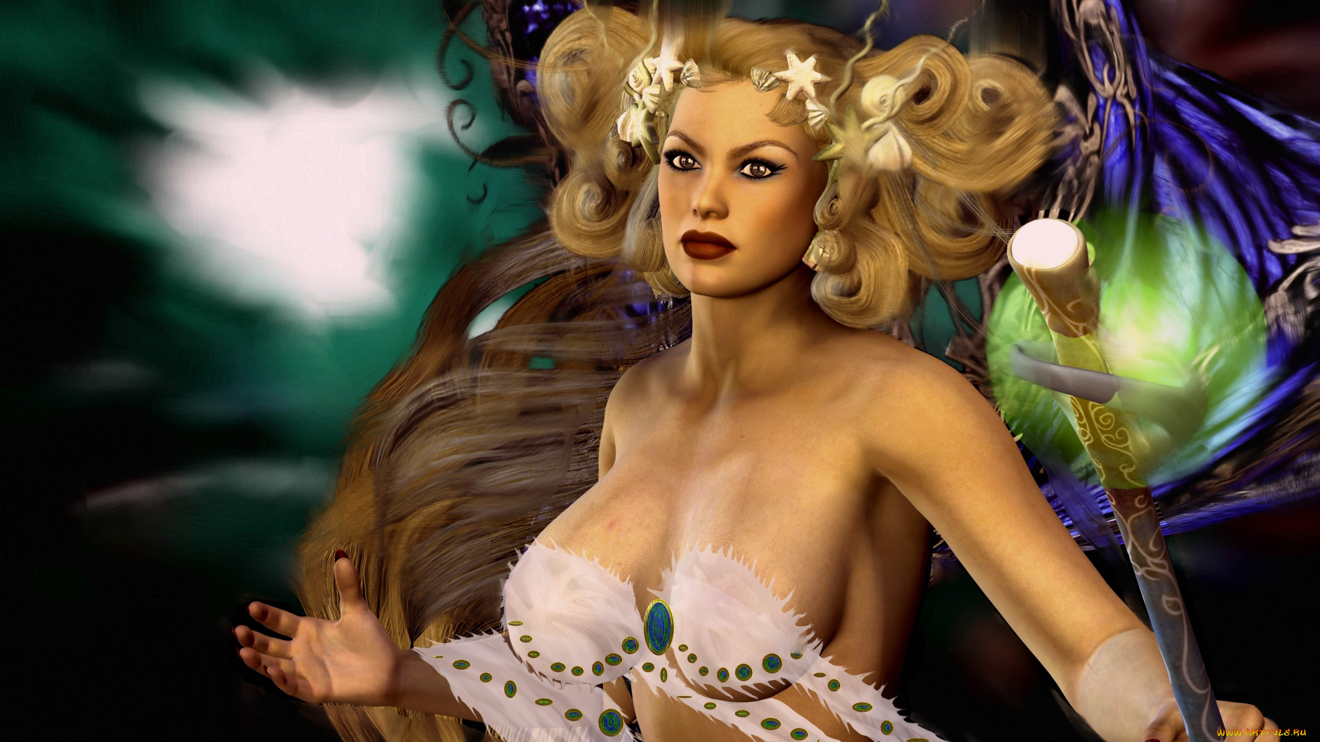 3д, графика, fantasy, фантазия, девушка