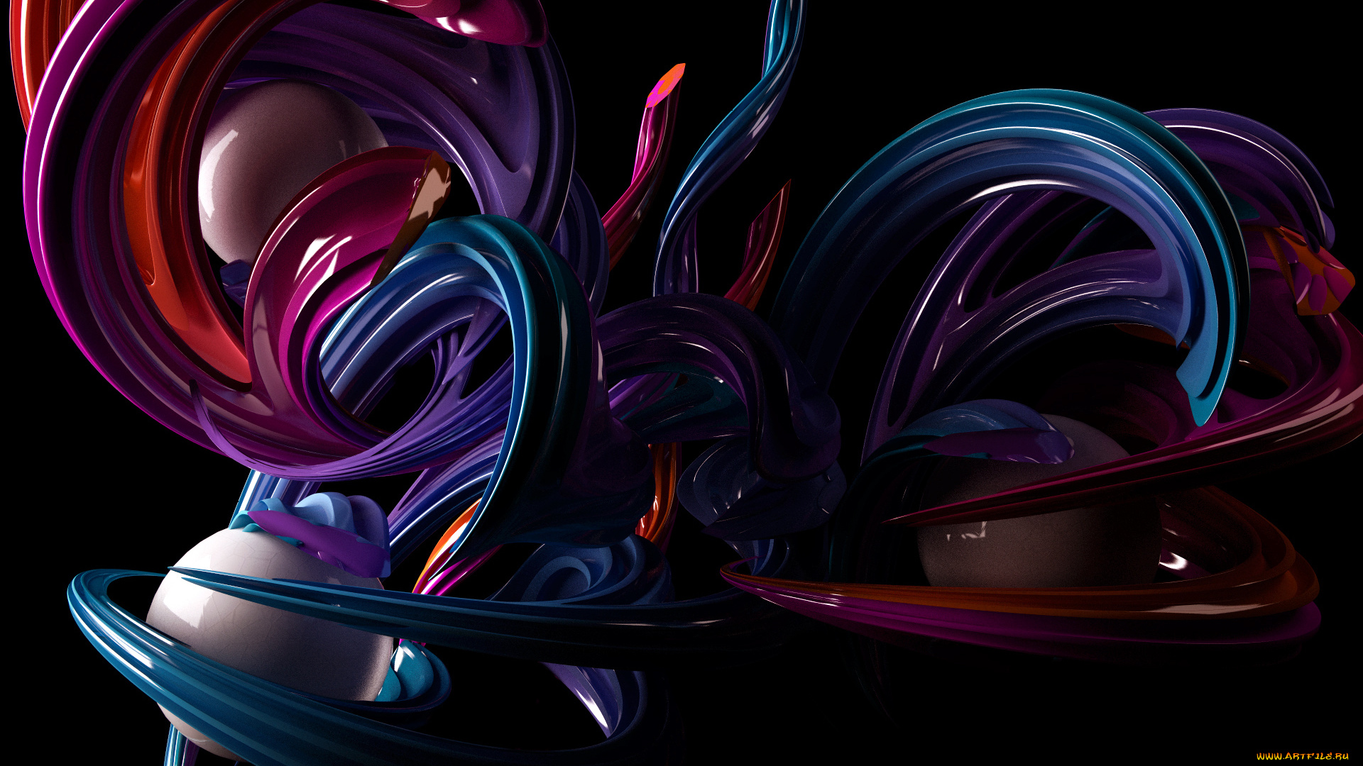 3д, графика, fractal, фракталы, фон, цвет, узор