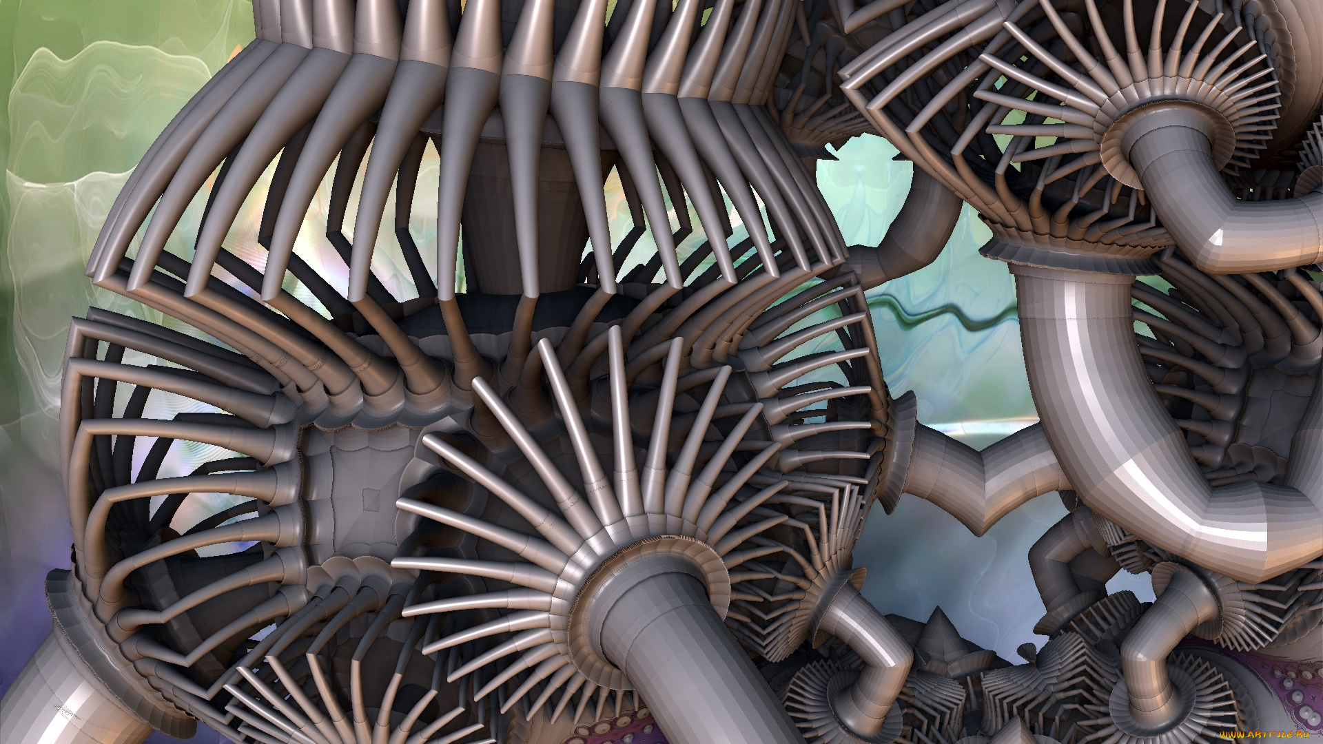 3д, графика, fractal, фракталы, узор, фон, цвет