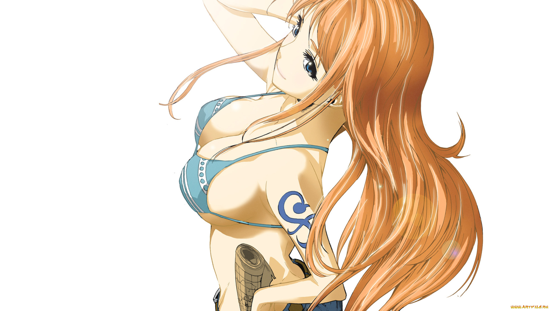 аниме, one, piece, nami