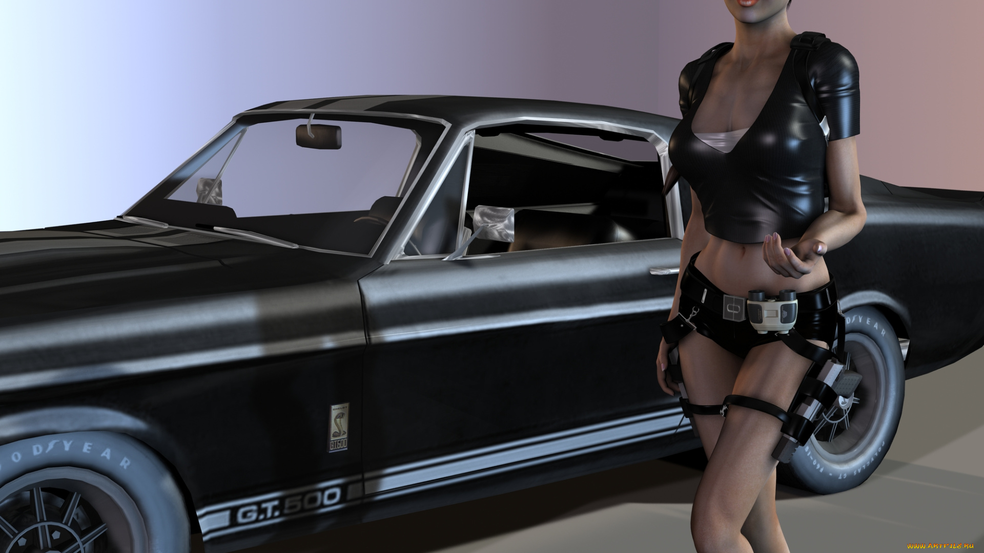 автомобили, 3д, автомобиль, девушка