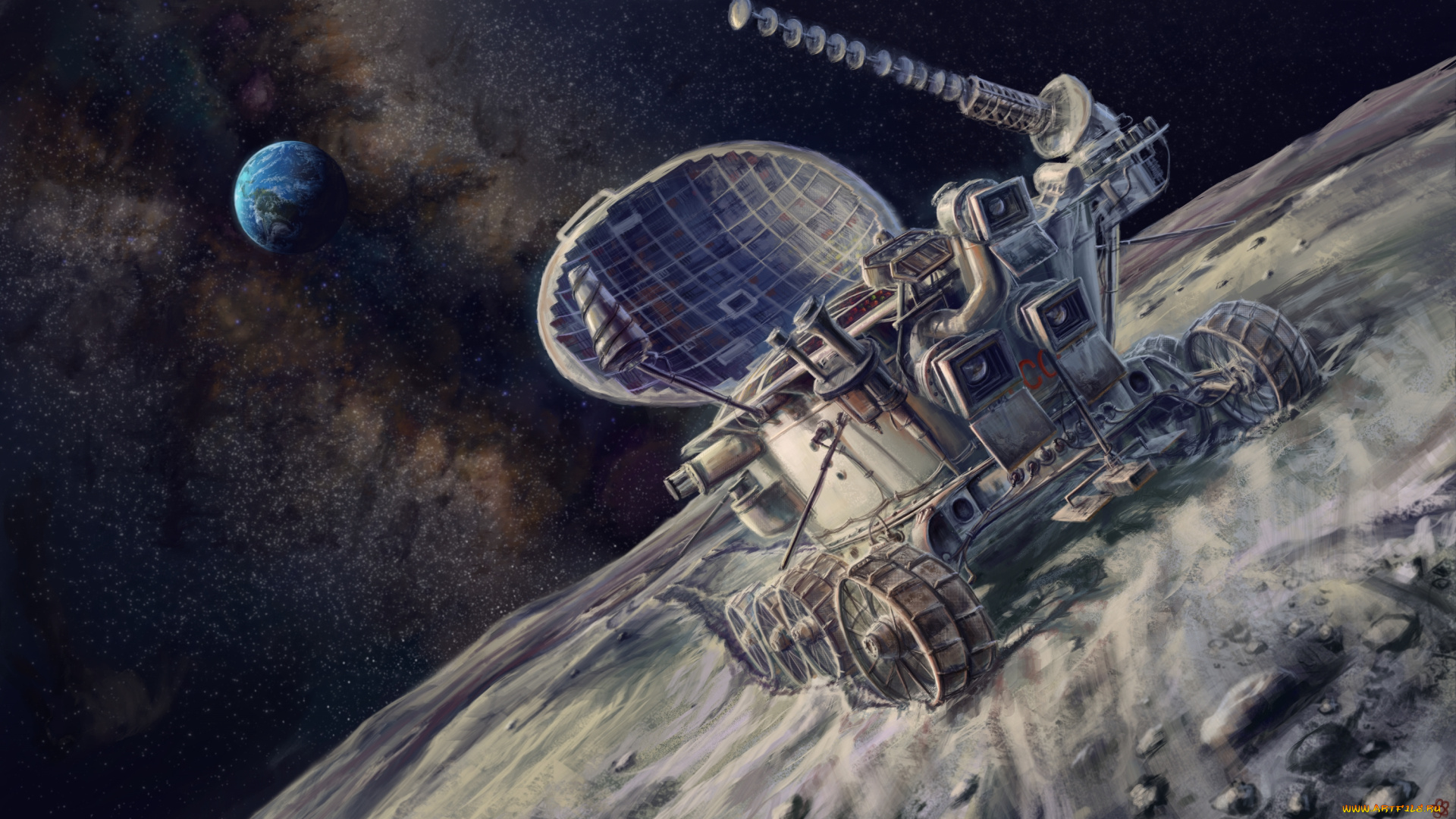 космос, разное, другое, луноход, планеты, земля, луна