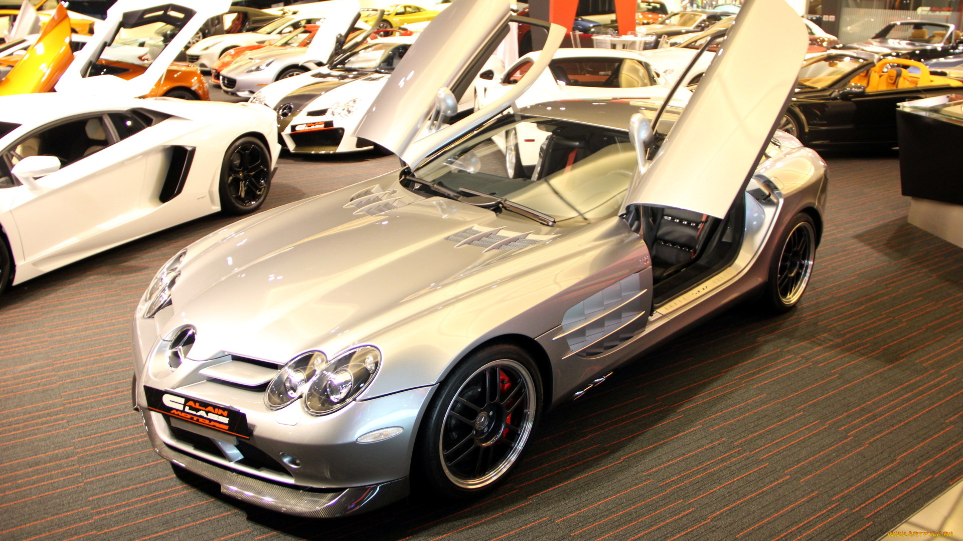 mercedes, slr, автомобили, выставки, уличные, фото, daimler, ag, германия